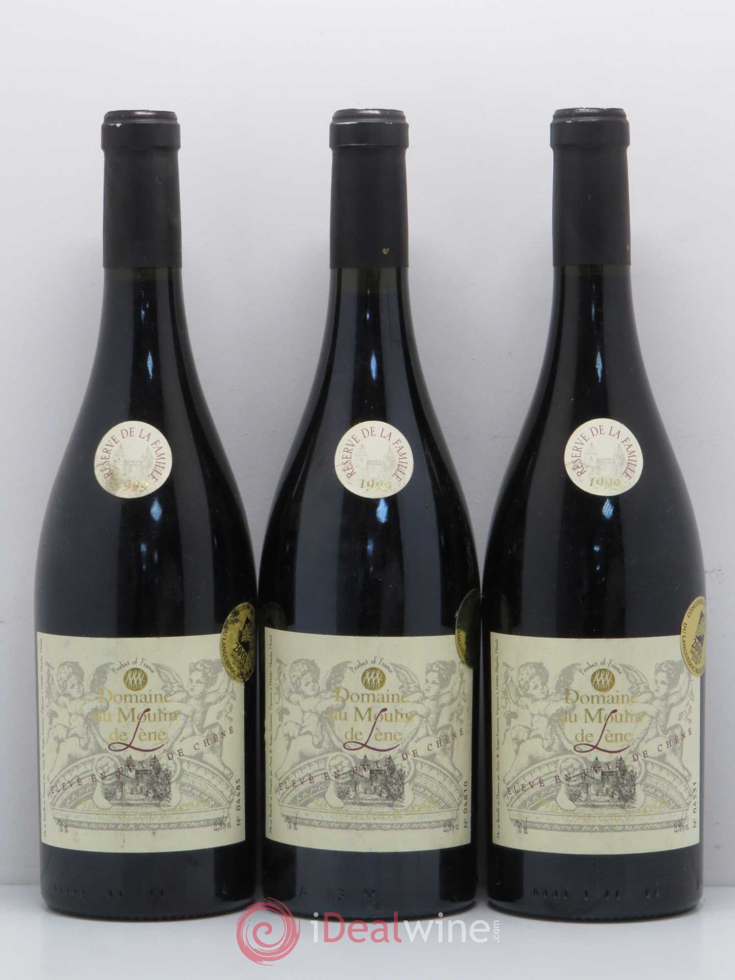 Languedoc Côtes de Thongue Réserve de la famille Domaine du Moulin de Lène (sans prix de réserve) 1999 - Posten von 6 Flaschen - 2