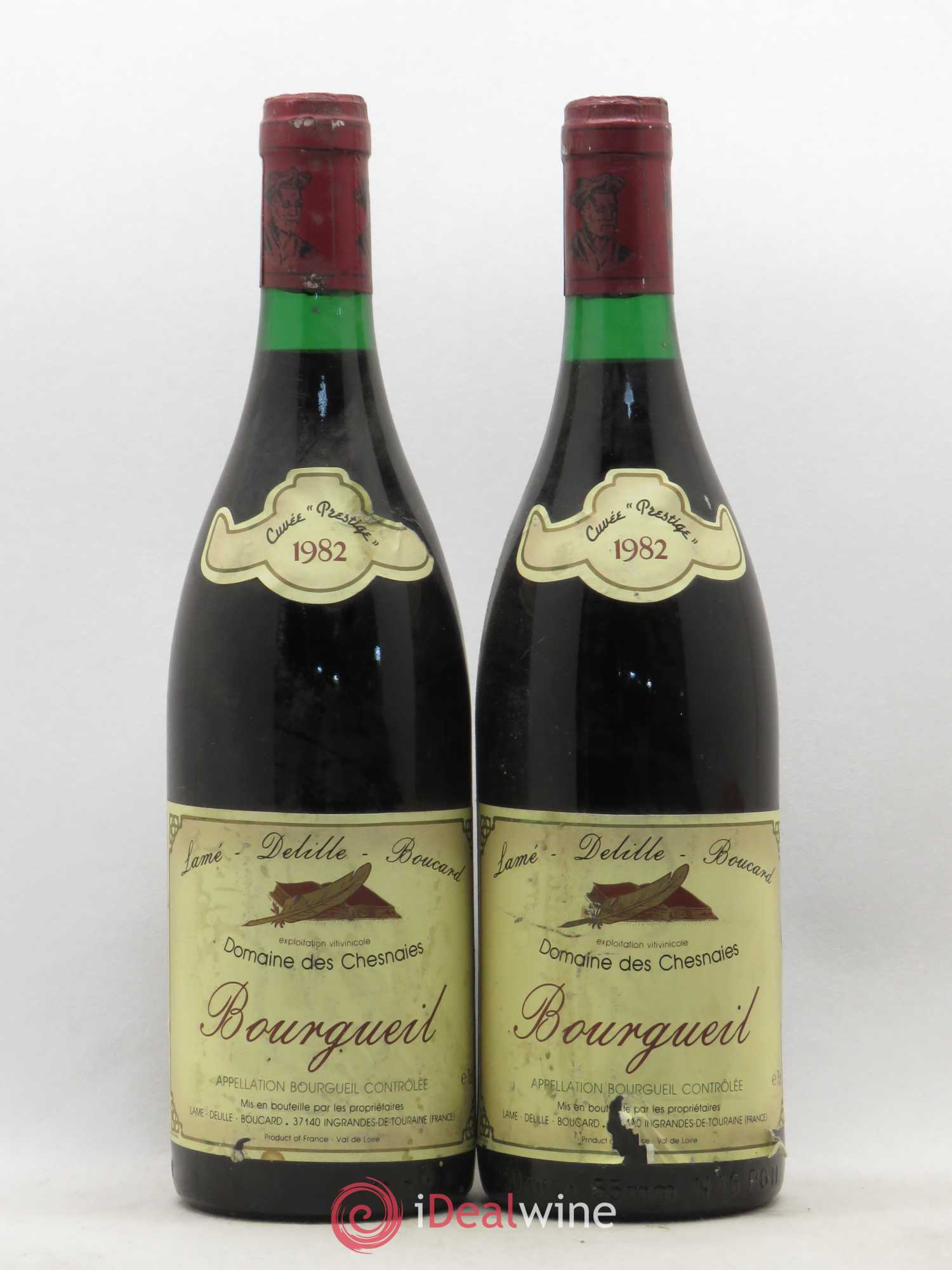 Bourgueil cuvée Prestige Lamé Delille Boucard Domaine des Chesnaies 1982 - Posten von 2 Flaschen - 0