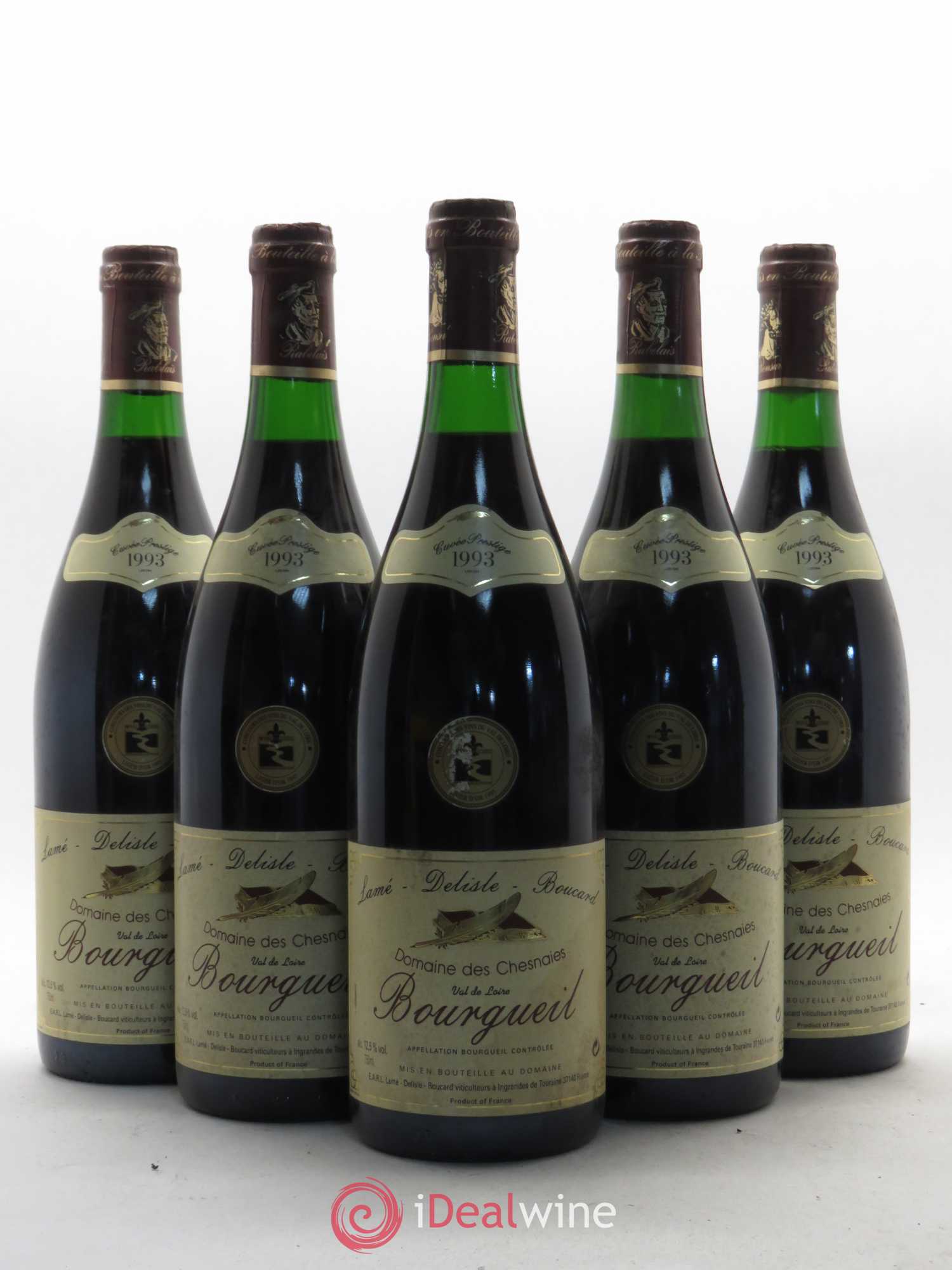 Bourgueil cuvée Prestige Lamé Delille Boucard Domaine des Chesnaies 1993 - Posten von 5 Flaschen - 0