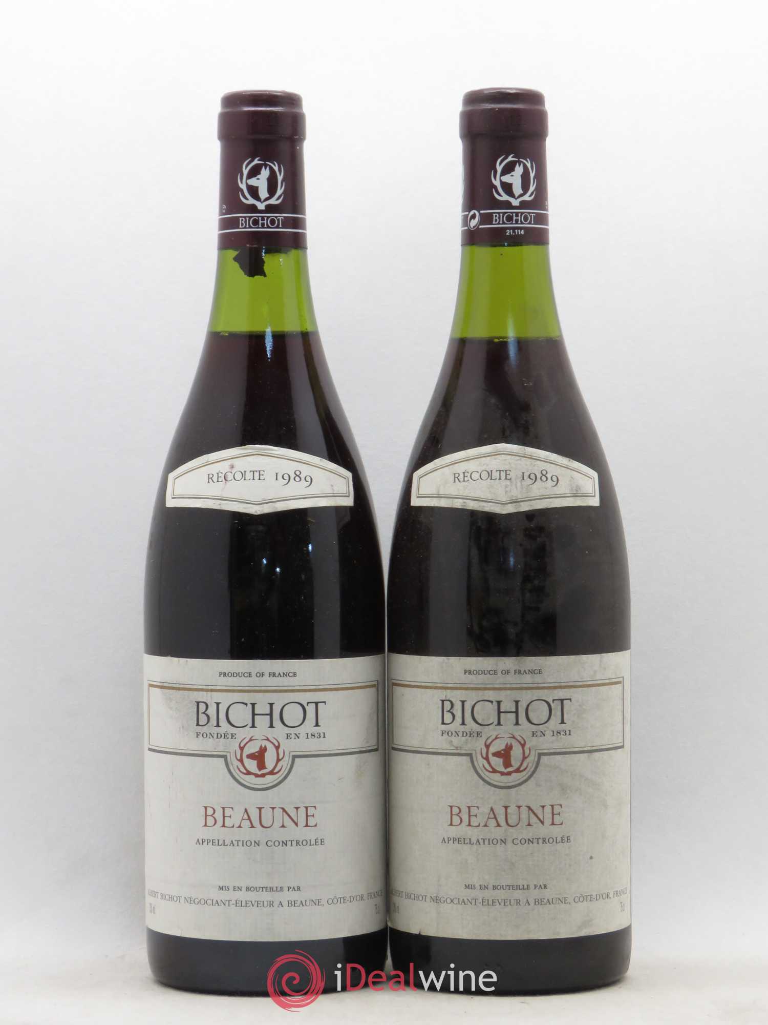 Beaune Albert Bichot 1989 - Lot de 2 bouteilles - 0