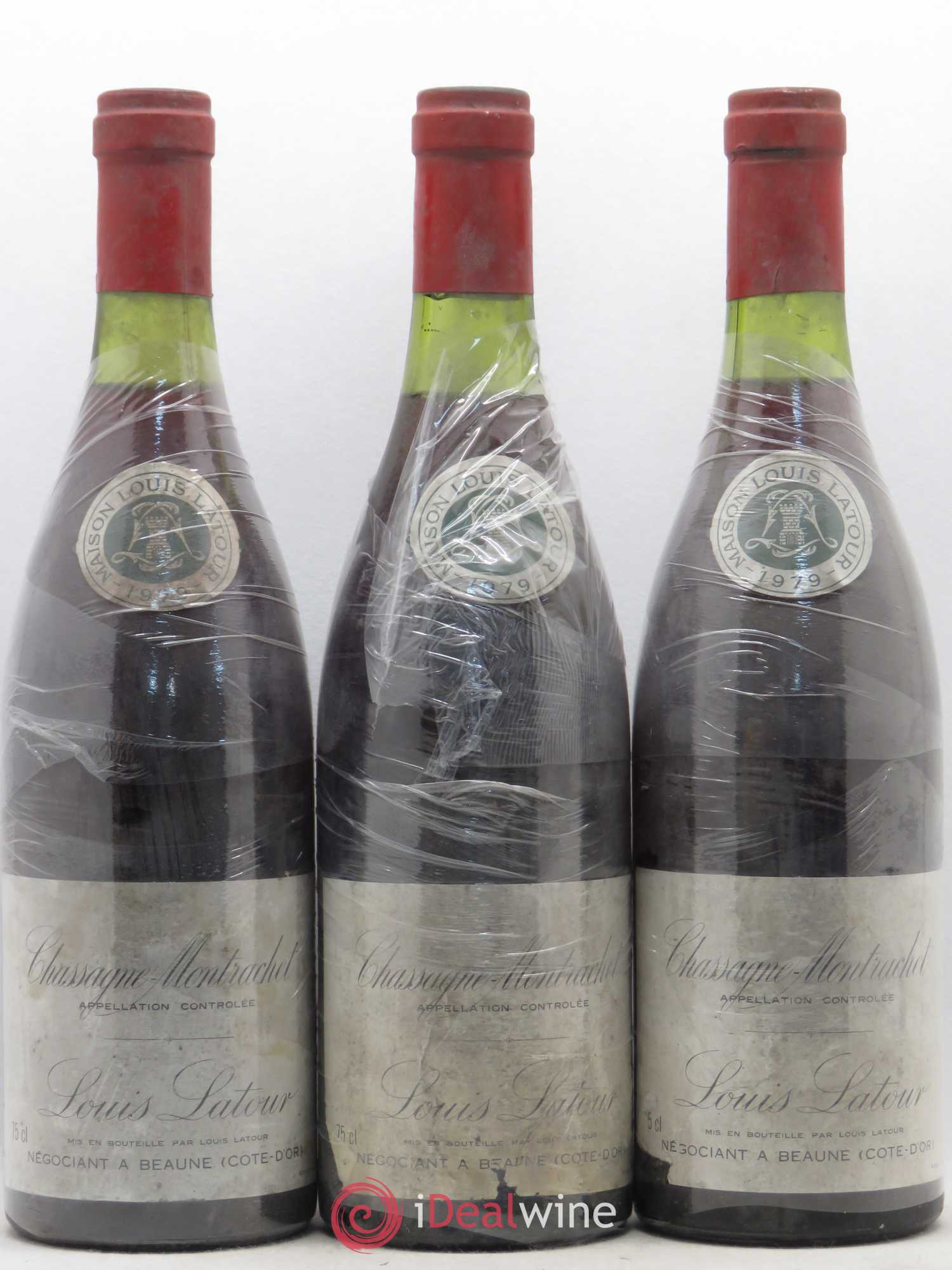 Chassagne-Montrachet Louis Latour 1979 - Lot de 3 bouteilles - 0