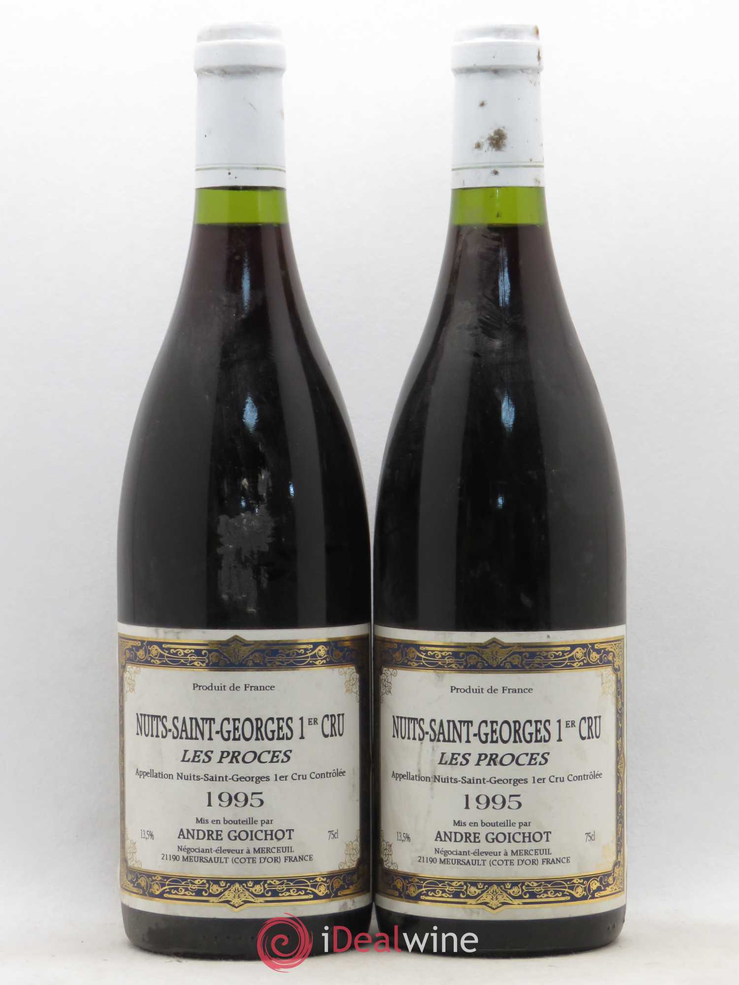 Nuits-Saint-Georges 1er Cru Les Procès Goichot 1995 - Lot de 5 bouteilles - 2
