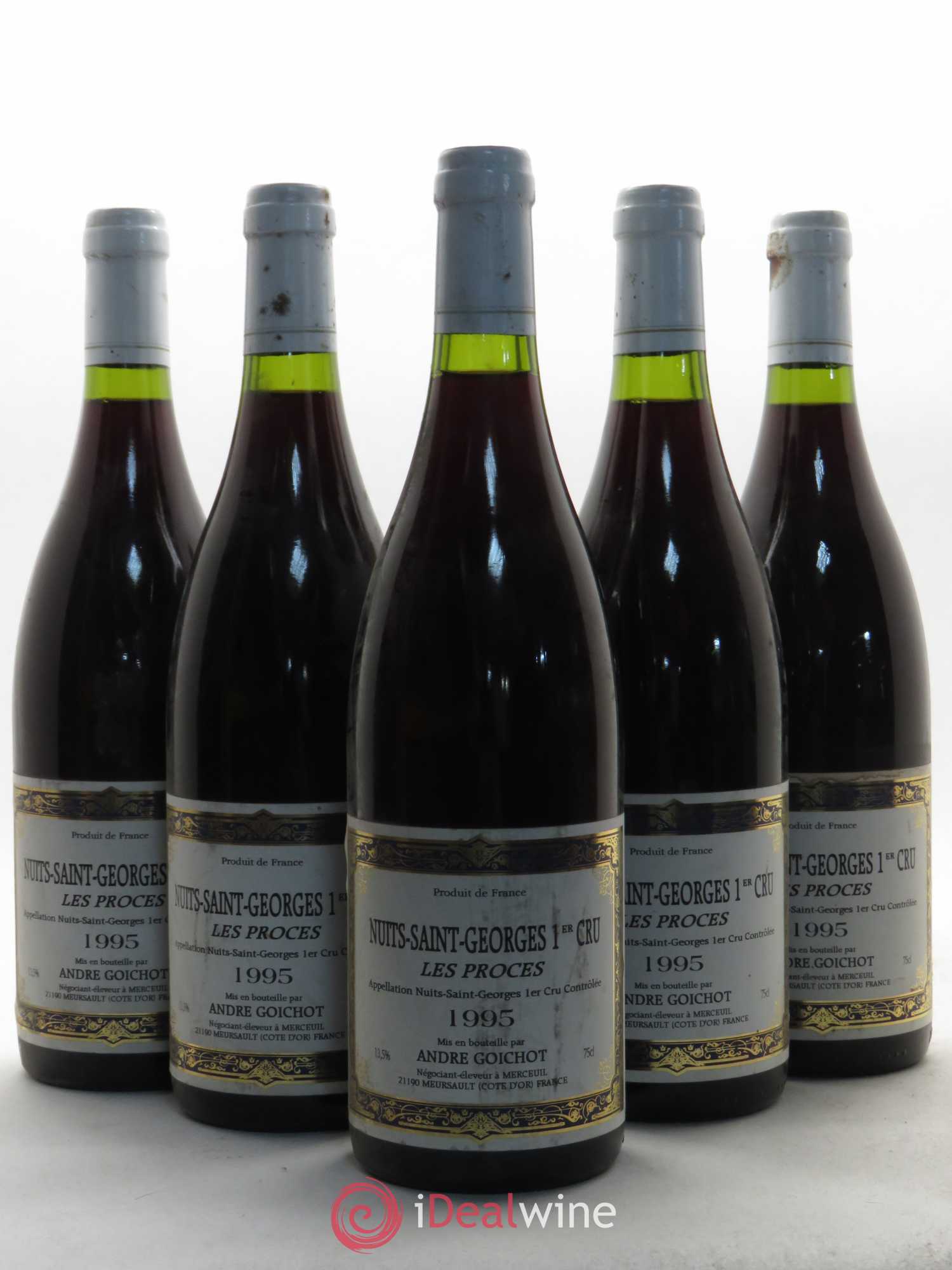 Nuits-Saint-Georges 1er Cru Les Procès Goichot 1995 - Lot de 5 bouteilles - 0
