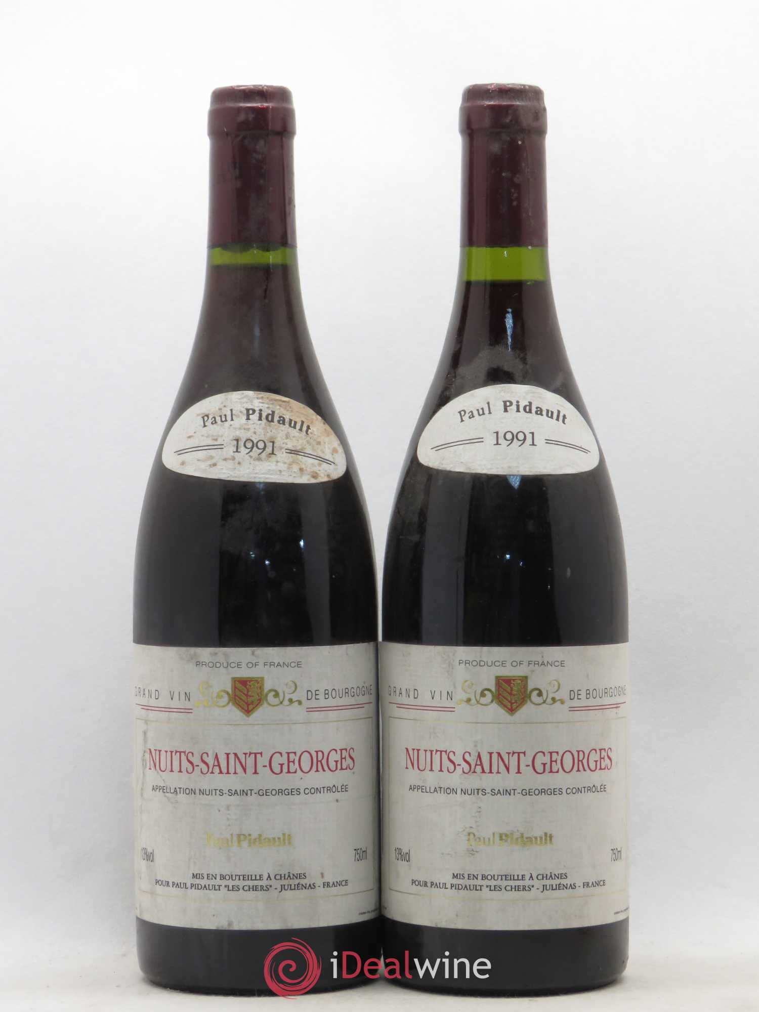 Nuits-Saint-Georges P. Pidault 1991 - Lot de 5 bouteilles - 2
