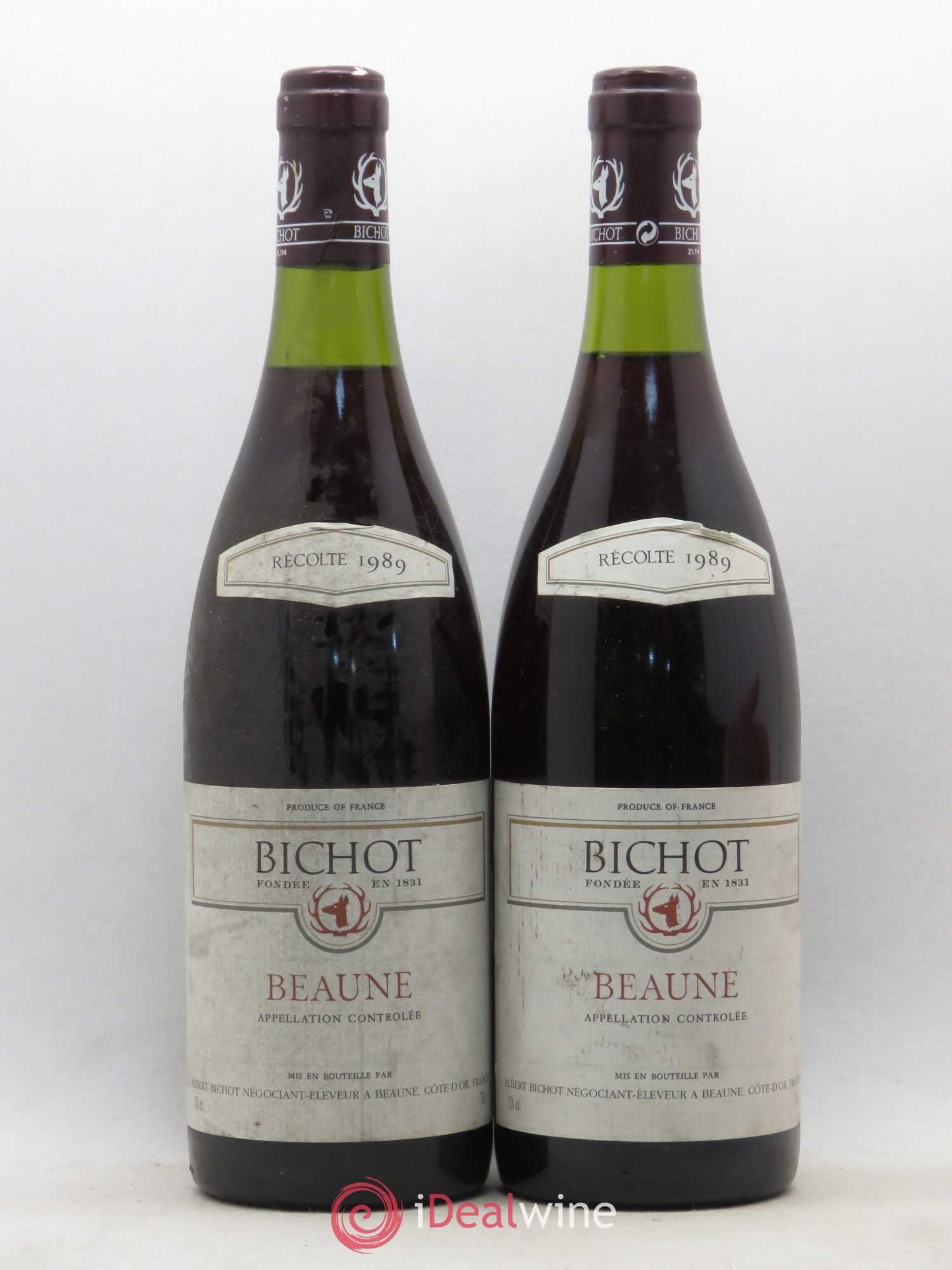 Beaune Albert Bichot 1989 - Lot de 2 bouteilles - 0