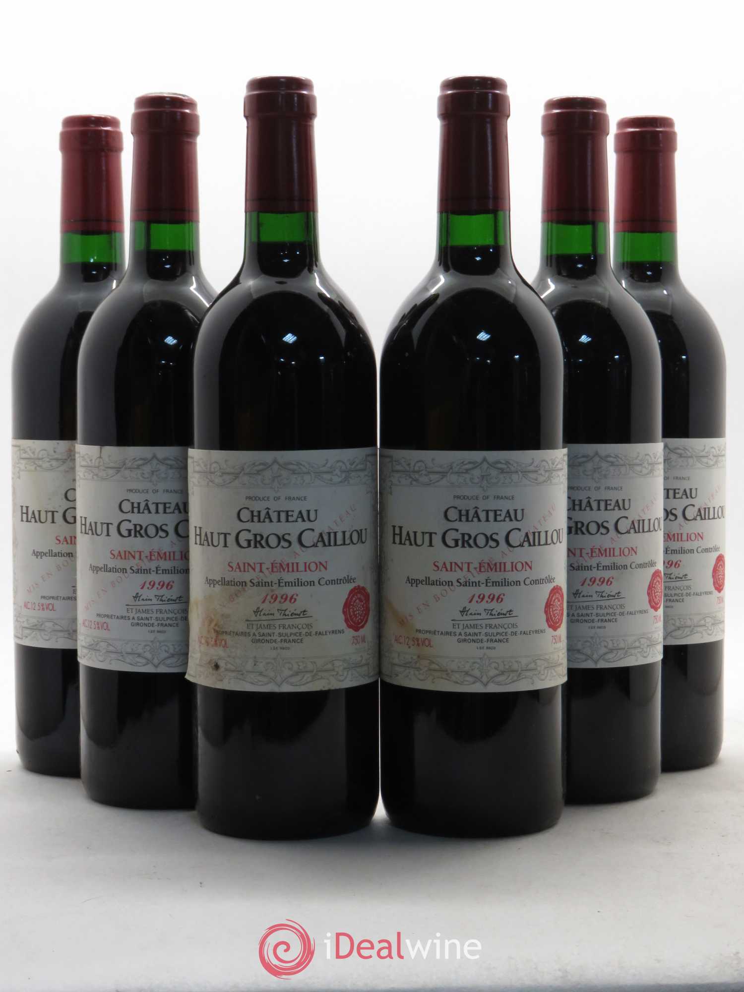 Château Haut Gros Caillou 1996 - Lot de 6 bouteilles - 0