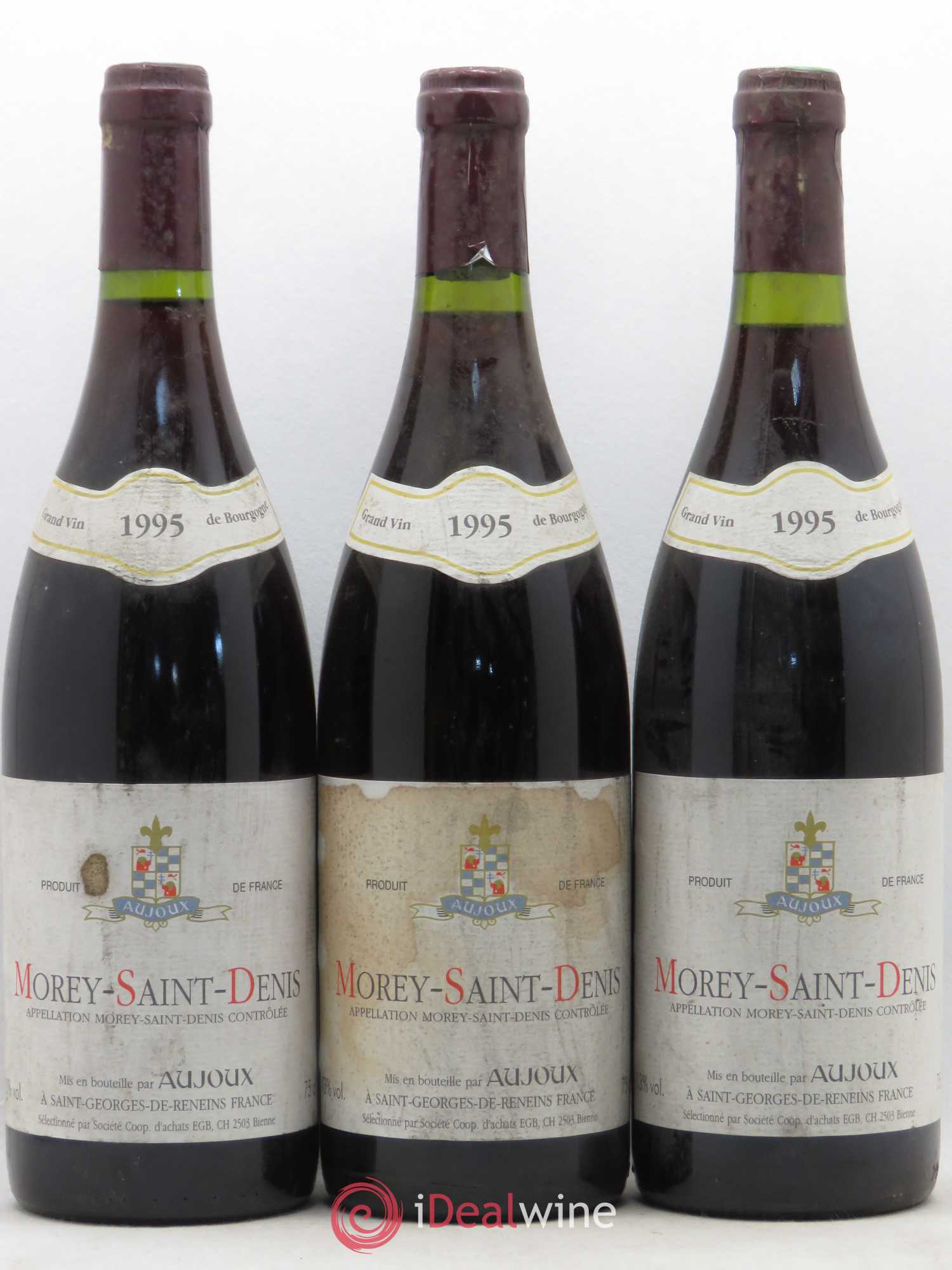 Morey-Saint-Denis Aujoux 1995 - Lot de 3 bouteilles - 0