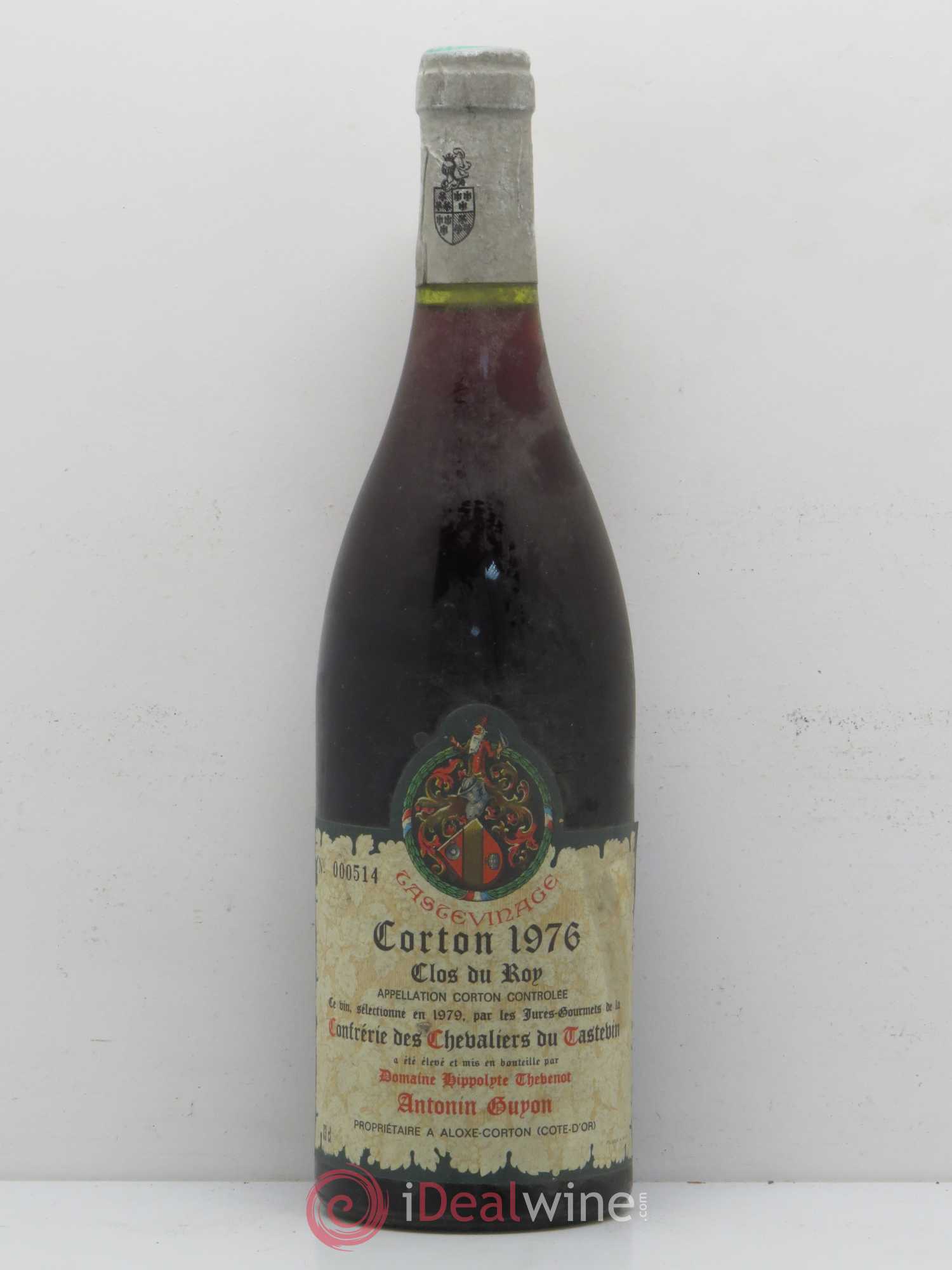 Corton Grand Cru Clos Du Roy A. Guyon / Tastevinage 1976 - Posten von 1 Flasche - 0
