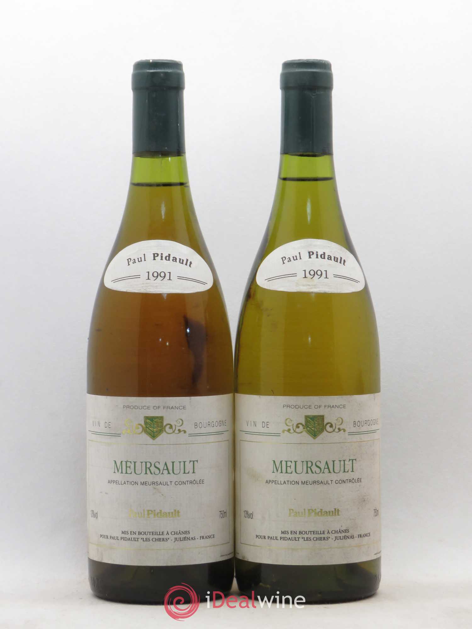 Meursault P. Pidault 1991 - Posten von 2 Flaschen - 0