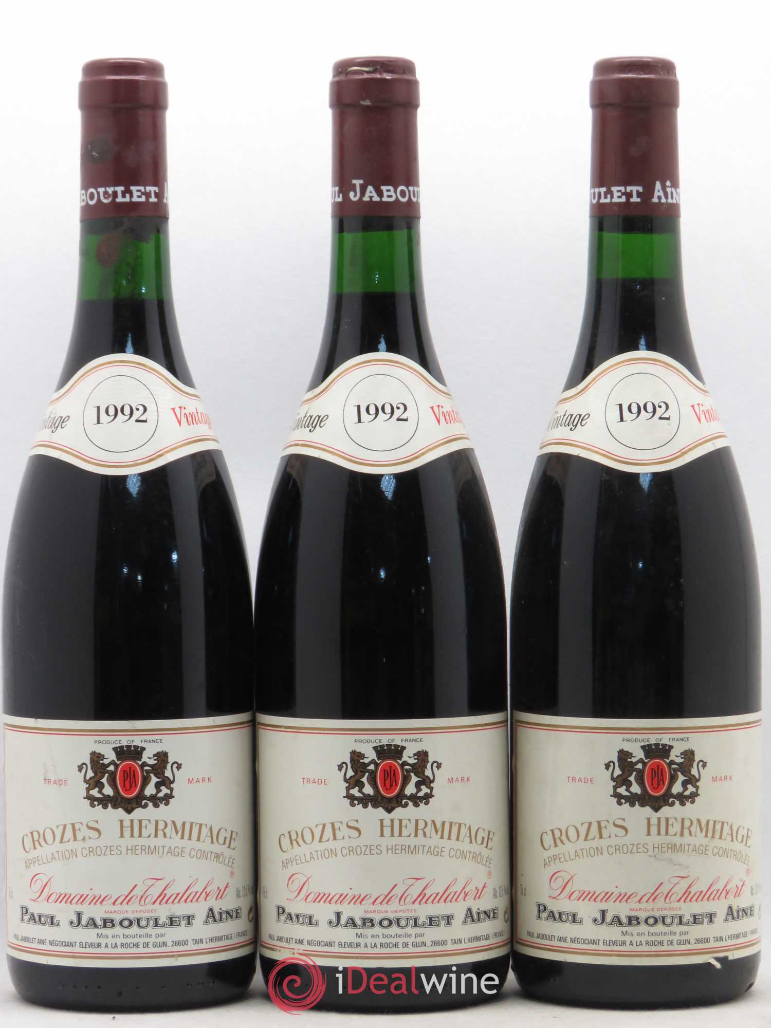 Crozes-Hermitage Domaine de Thalabert Paul Jaboulet Ainé 1992 - Lotto di 6 bottiglie - 1