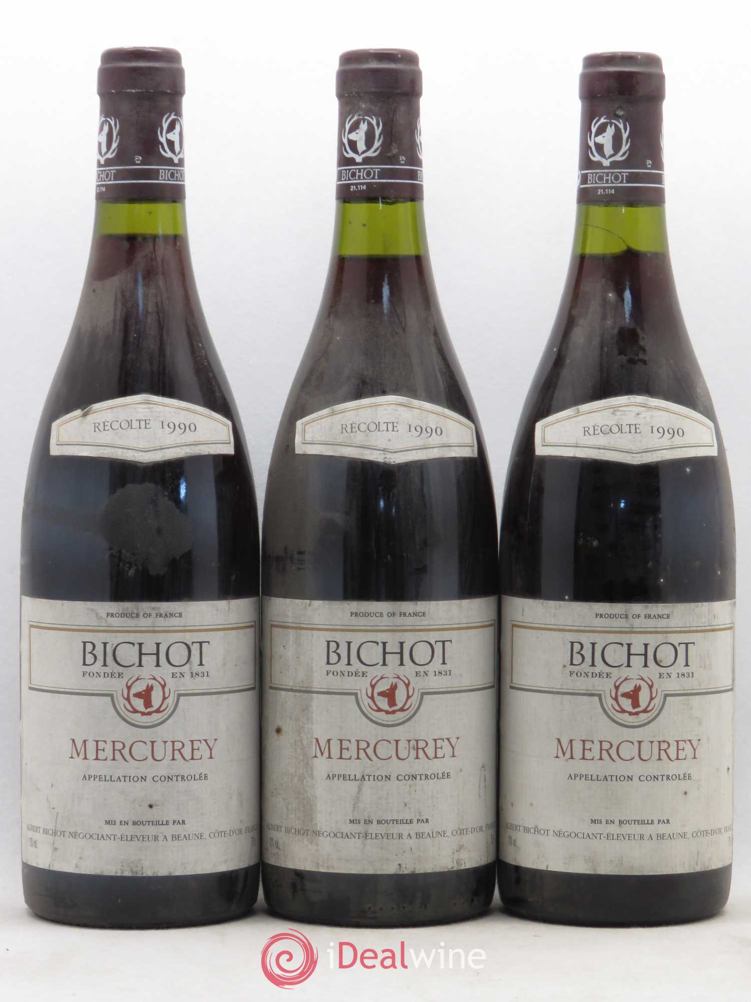 Mercurey Albert Bichot 1990 - Lot de 5 bouteilles - 1
