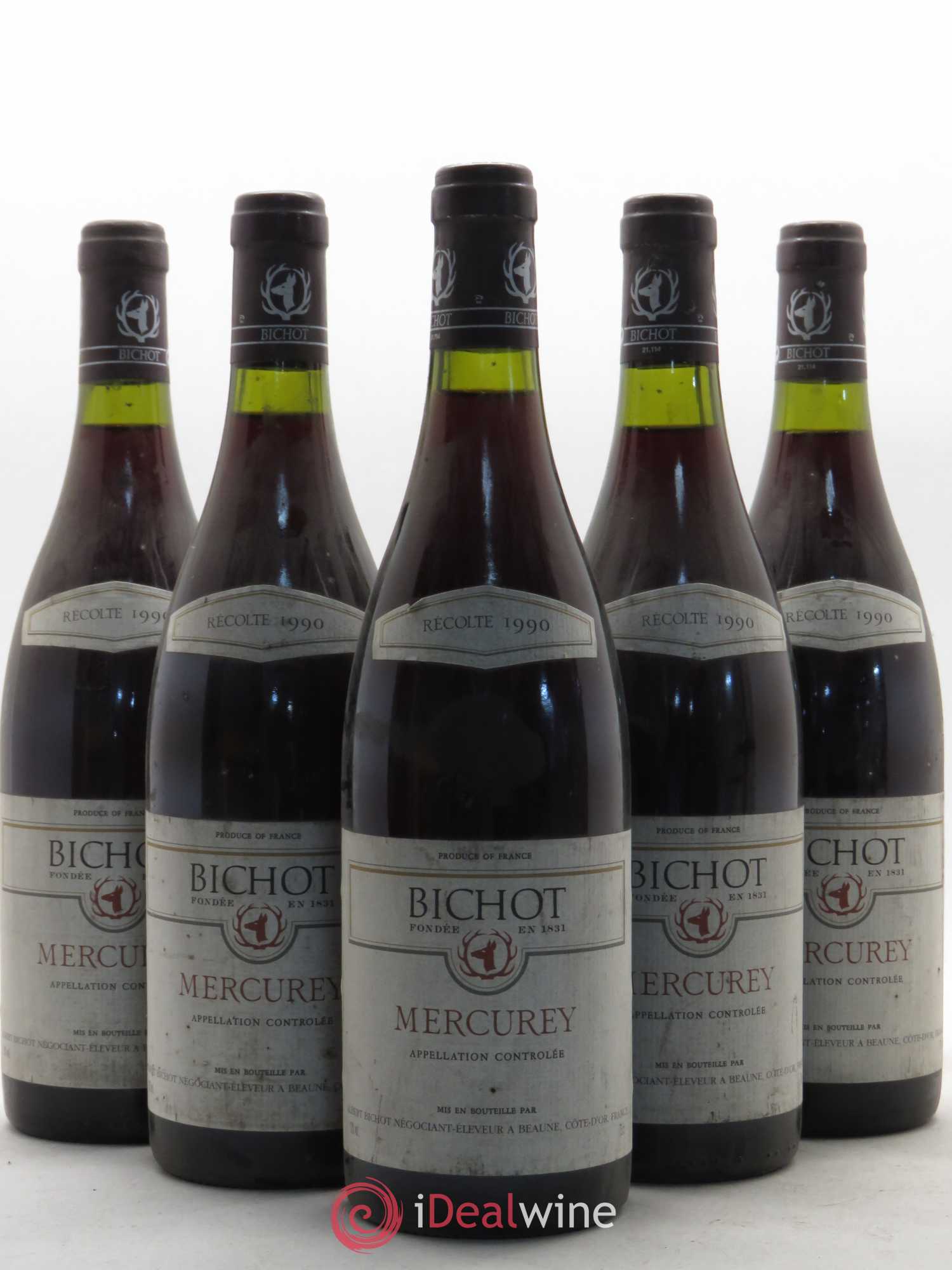 Mercurey Albert Bichot 1990 - Lot de 5 bouteilles - 0