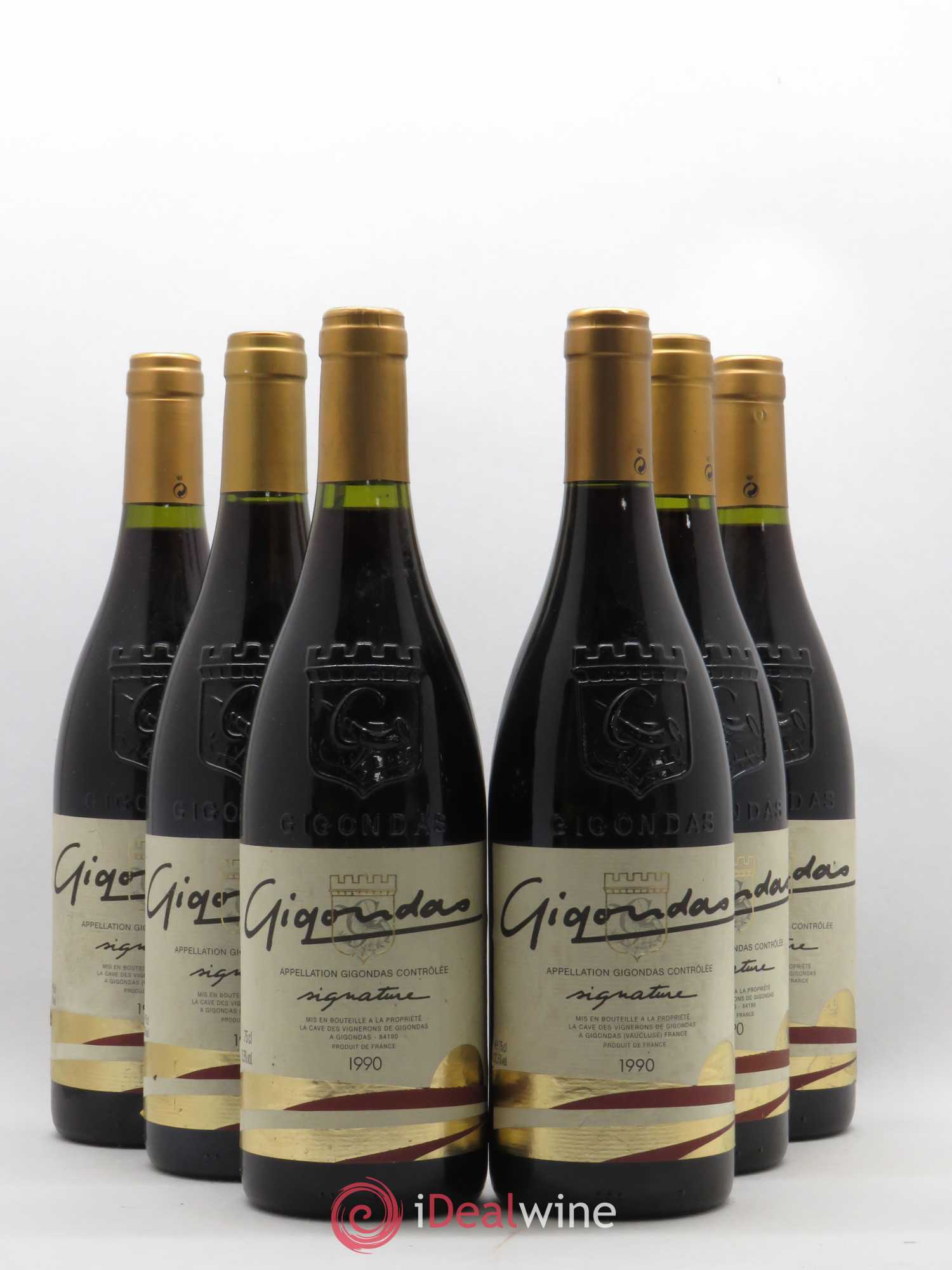 Gigondas Signature Cave des Vignerons de Gigondas 1990 - Lot de 6 bouteilles - 0