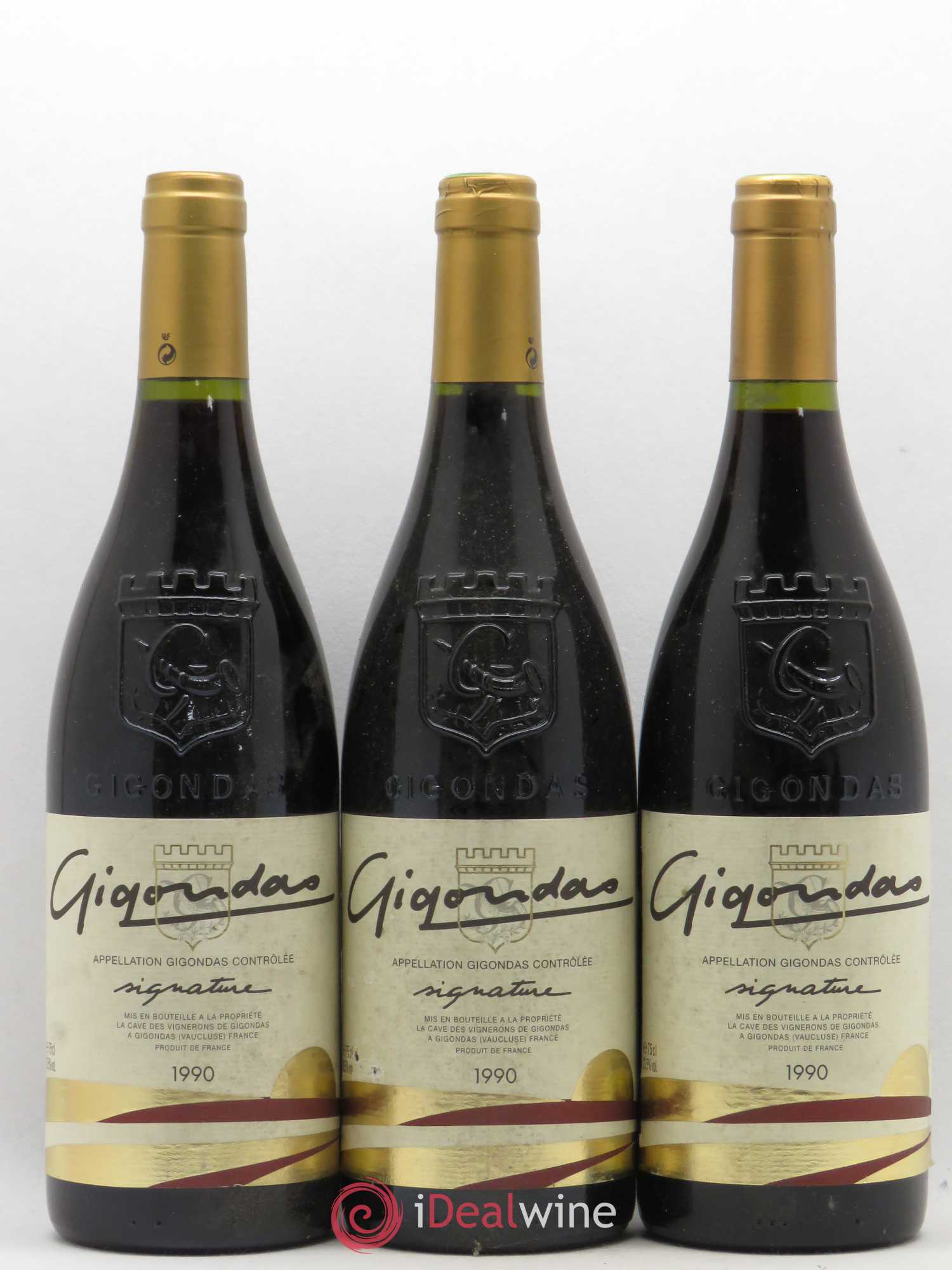 Gigondas Signature Cave des Vignerons de Gigondas 1990 - Posten von 3 Flaschen - 0