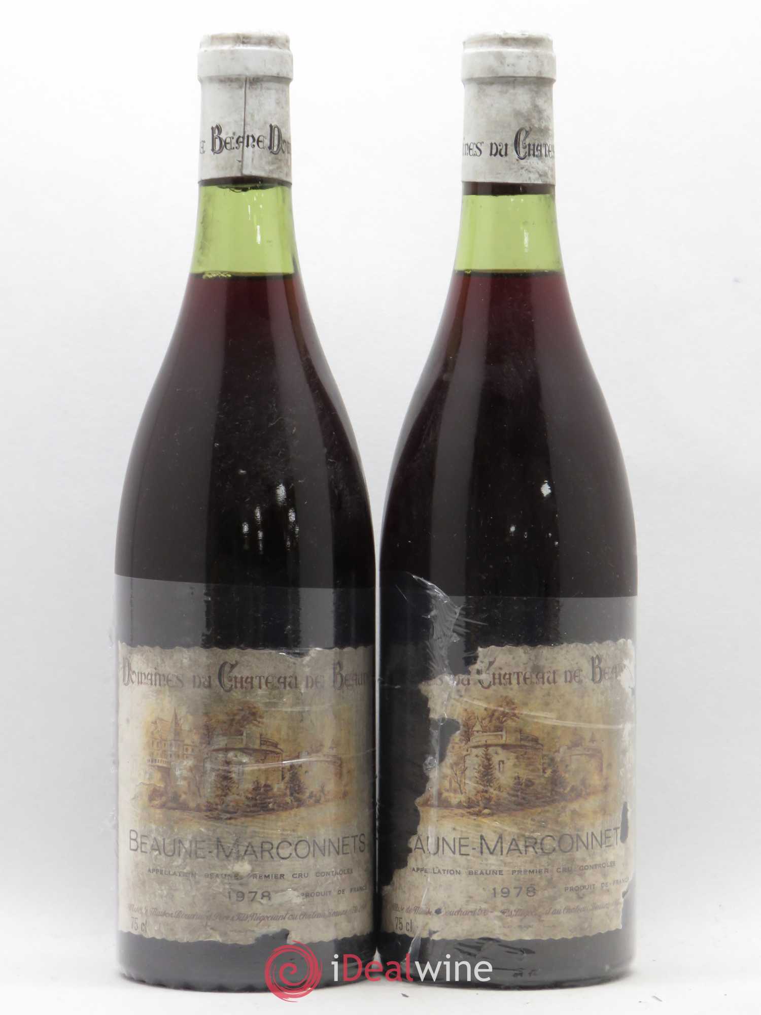 Beaune 1er Cru Marconnets Bouchard Père & Fils Domaine du Château de Beaune 1978 - Posten von 2 Flaschen - 0