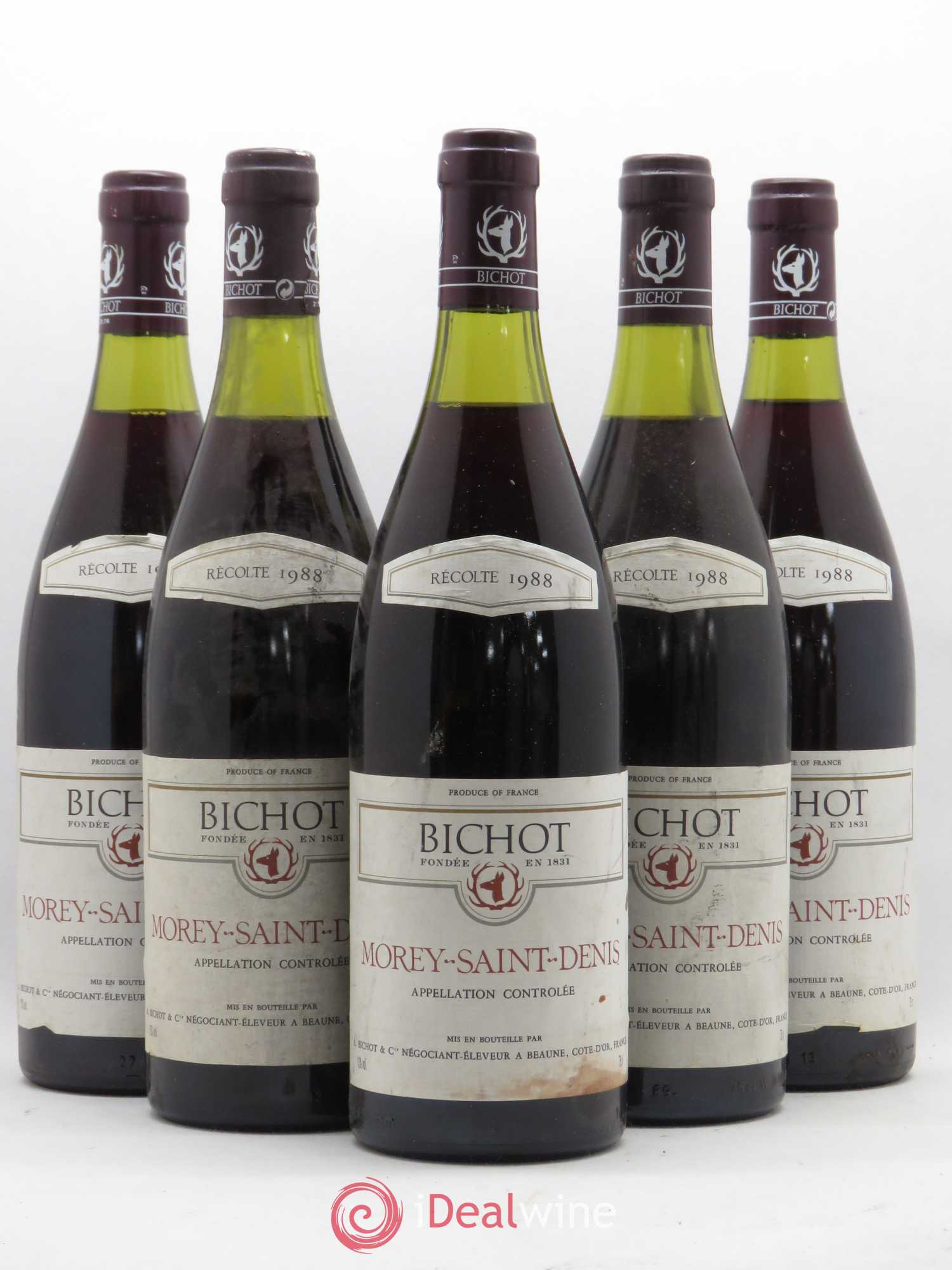 Morey-Saint-Denis Bichot 1988 - Lot de 5 bouteilles - 0