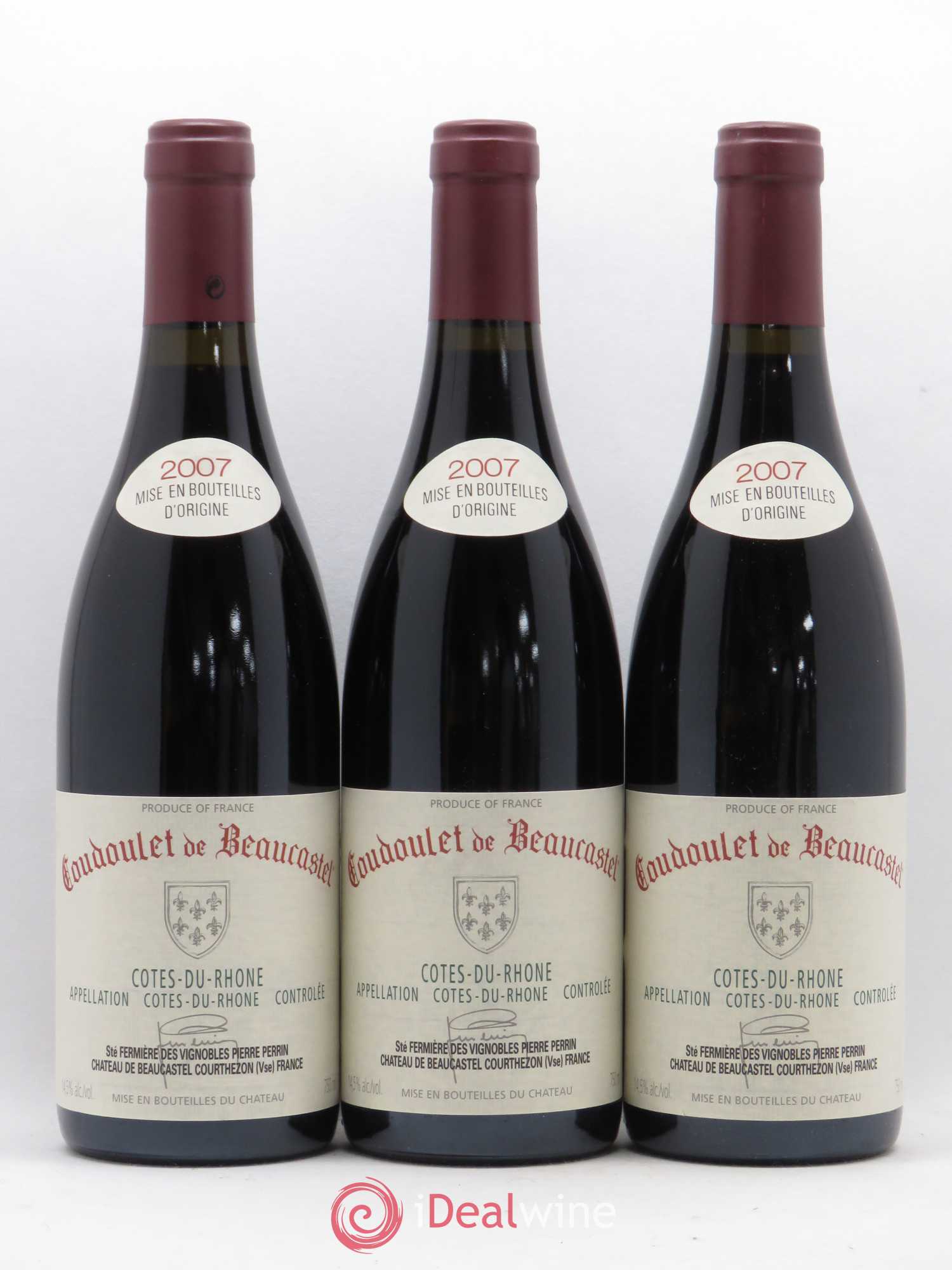 Côtes-du-Rhône Coudoulet de Beaucastel Famille Perrin 2007 - Lot de 6 bouteilles - 2