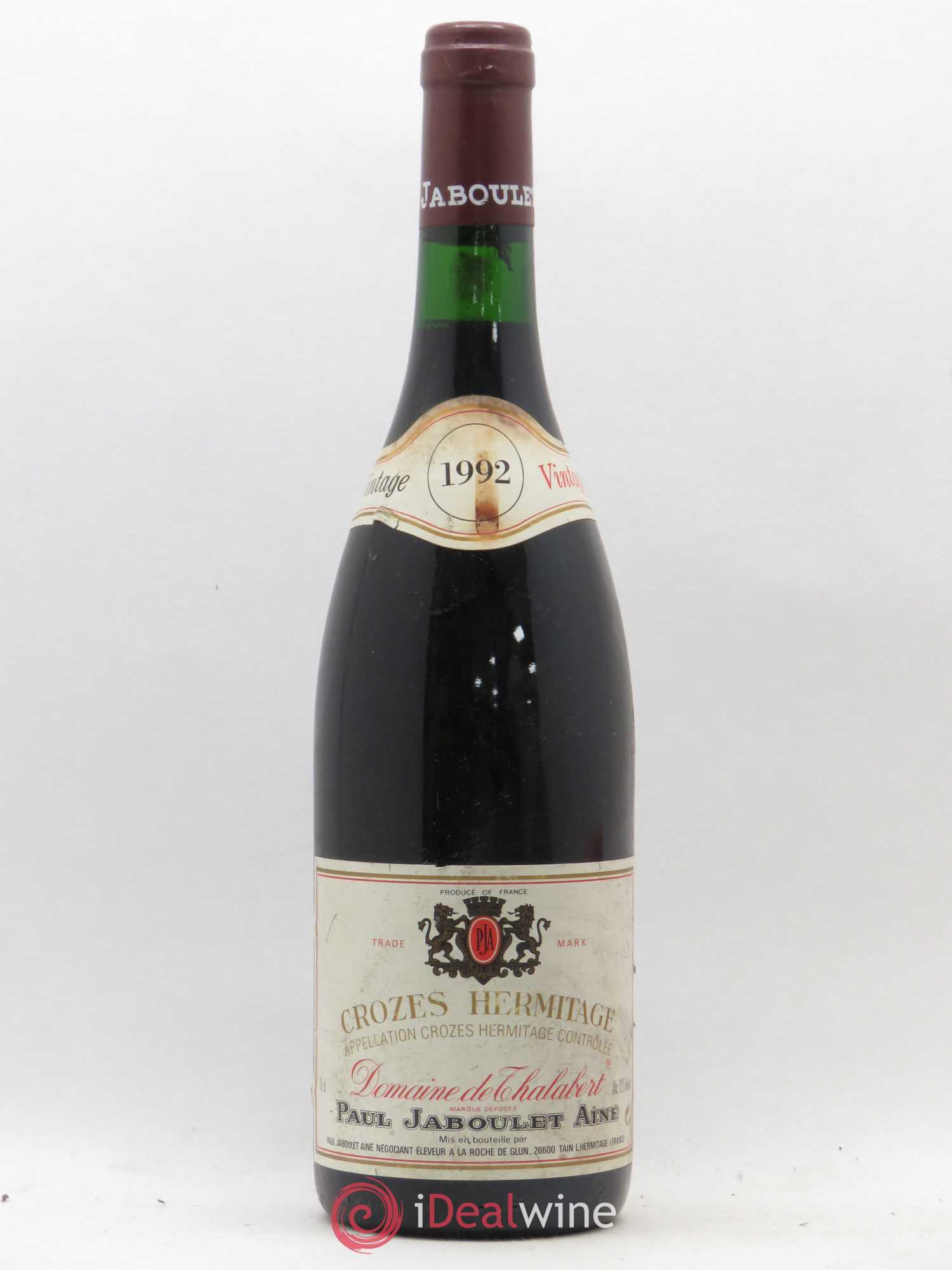 Crozes-Hermitage Domaine de Thalabert Paul Jaboulet Ainé 1992 - Lot de 1 bouteille - 0