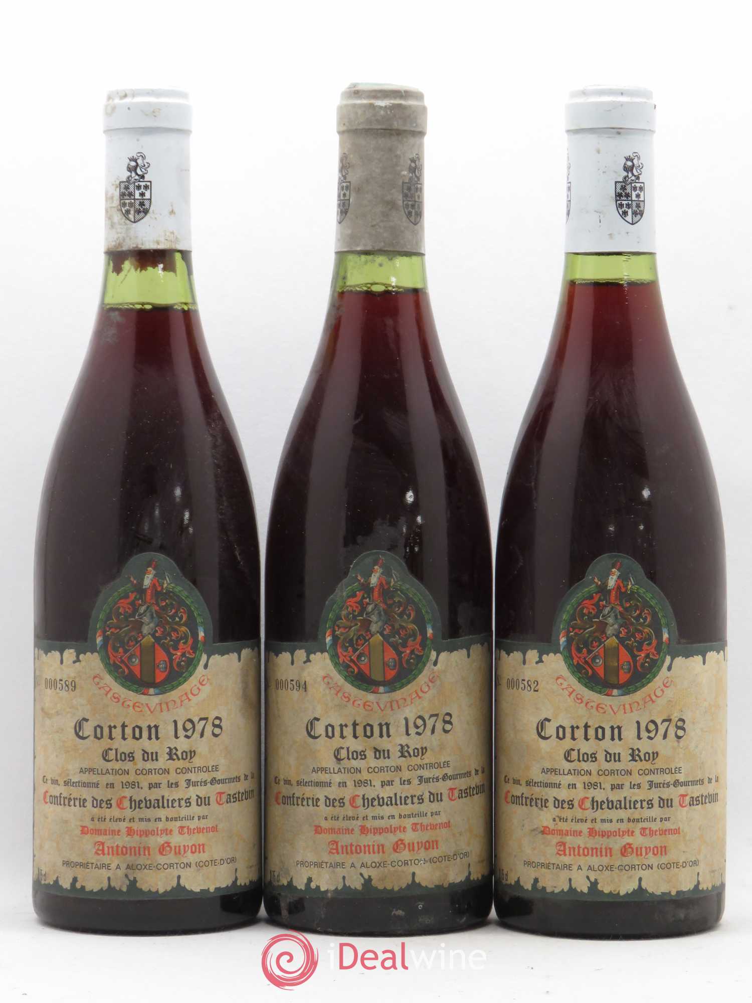 Corton Grand Cru Clos du Roy Tastevinage Guyon 1978 - Posten von 3 Flaschen - 0
