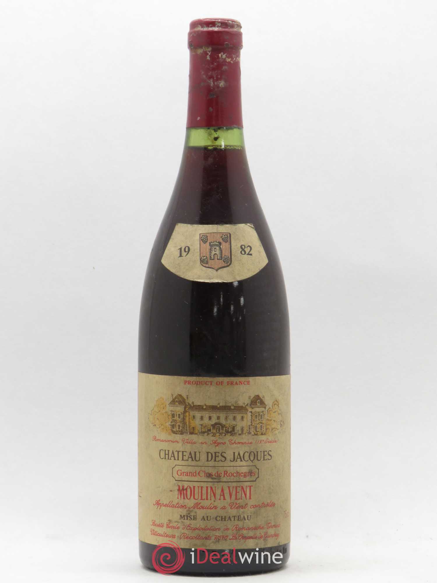 Moulin-à-Vent Château des Jacques Grand Clos de Rochegrès 1982 - Lot de 1 bouteille - 0