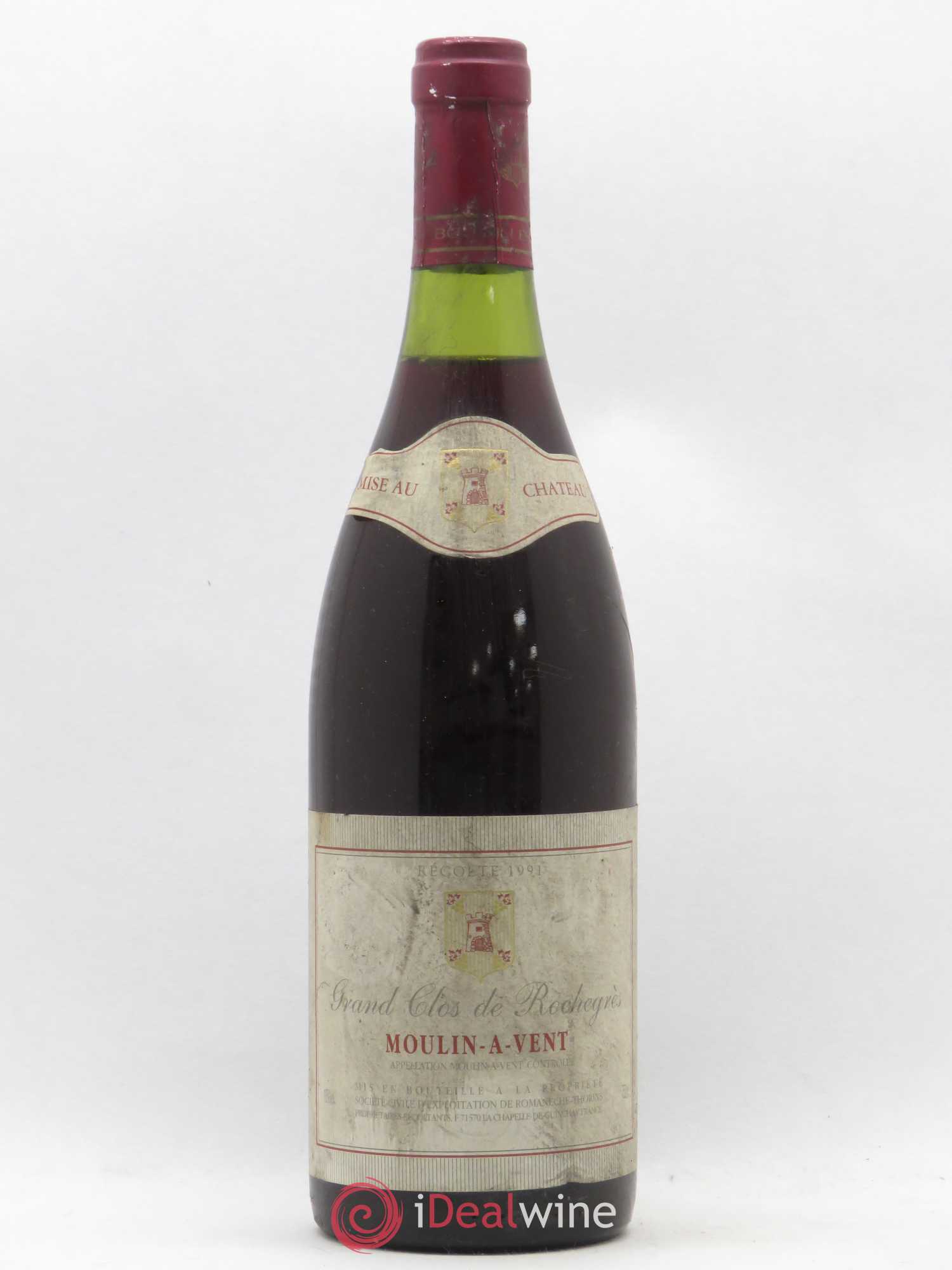 Moulin-à-Vent Grand Clos de Rochegrès 1991 - Lot de 1 bouteille - 0