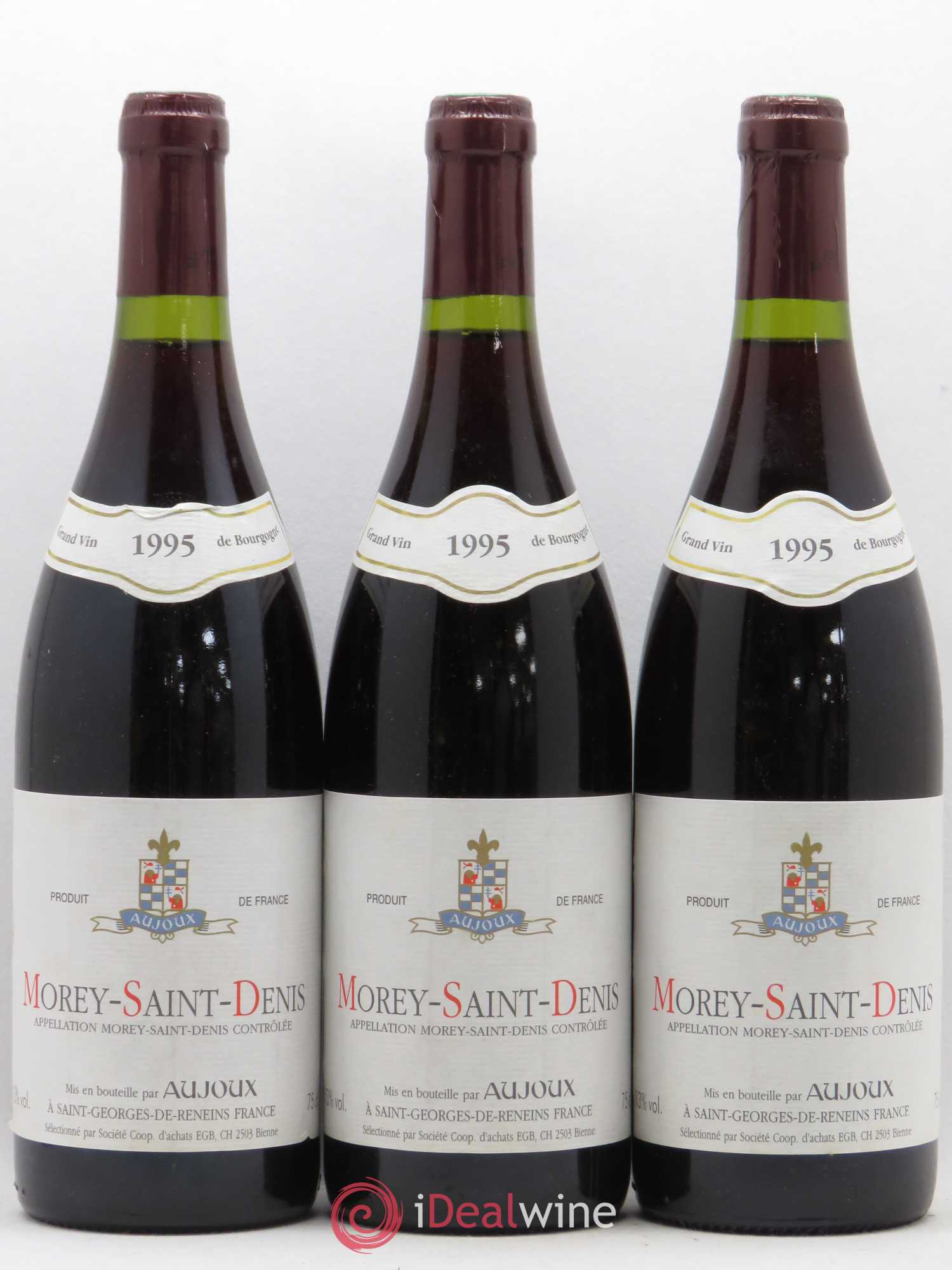 Morey-Saint-Denis Aujoux 1995 - Lot de 3 bouteilles - 0