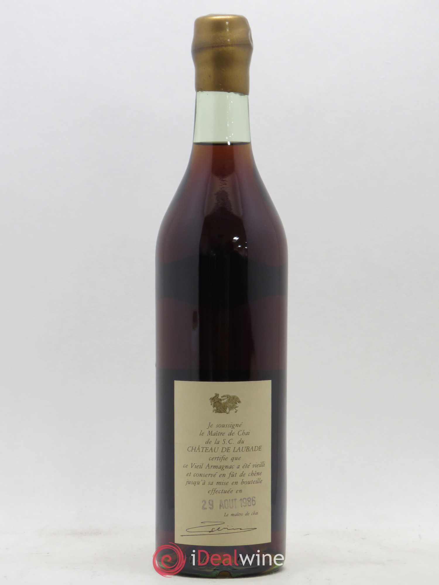 Armagnac Château Laubade 1956 - Lot de 1 bouteille - 1