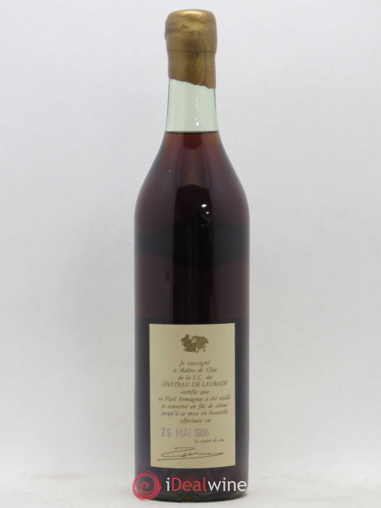 Armagnac Château Laubade 1936 - Lot de 1 bouteille - 1