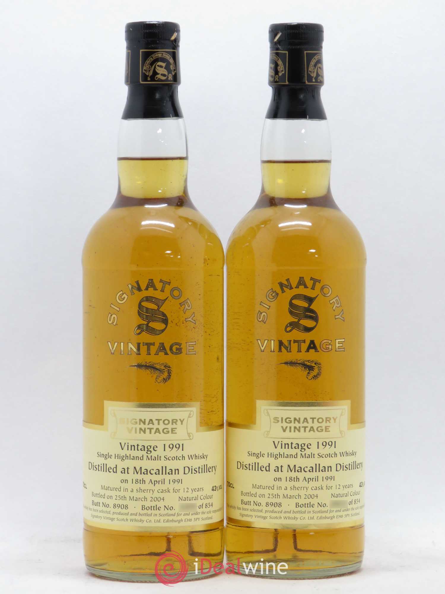 Whisky Macallan Signatory 1991 - Posten von 2 Flaschen - 0