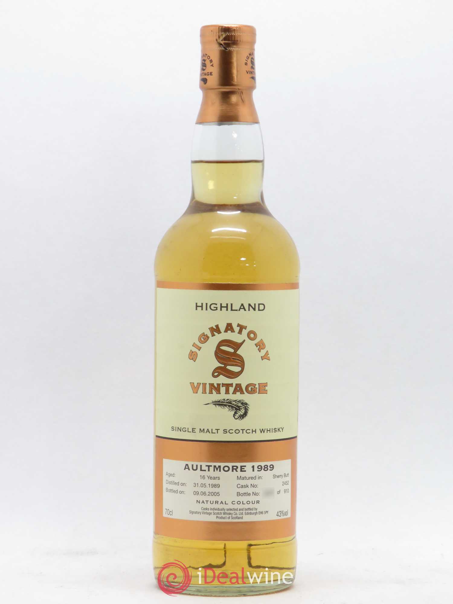 Whisky Signatory Aultmore 16 years 1989 - Posten von 1 Flasche - 0