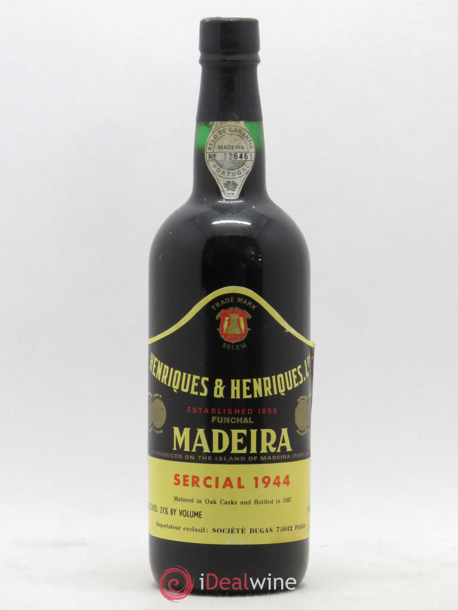 Madère Sercial Henriquès & Henriquès 1944 - Posten von 1 Flasche - 0
