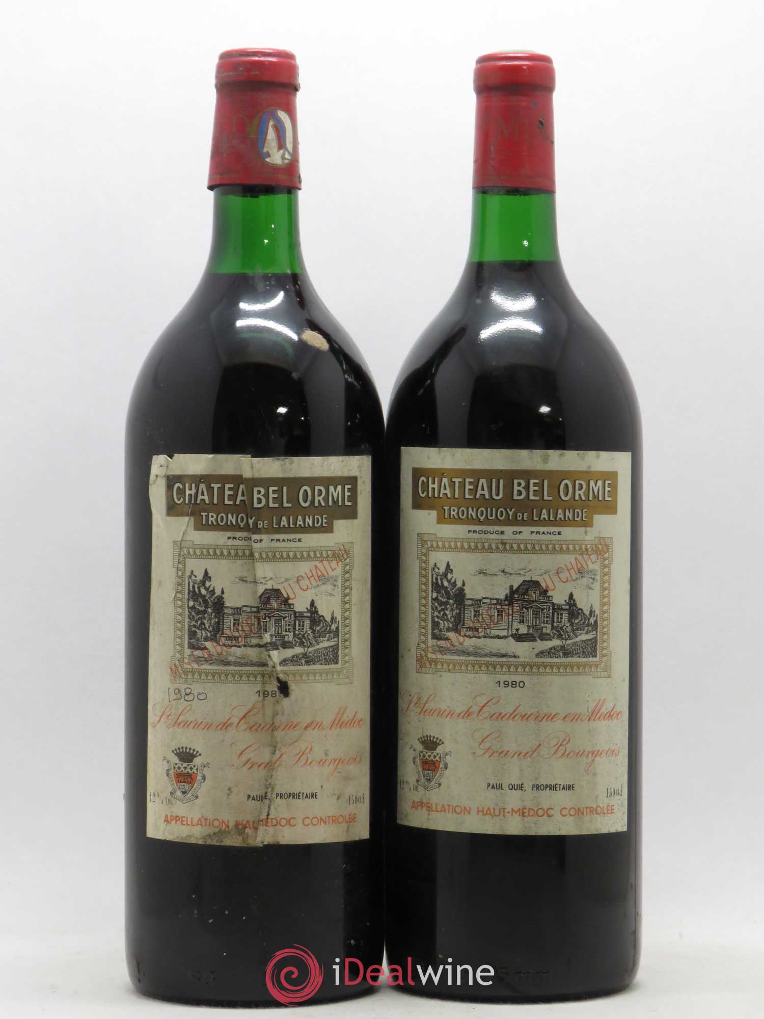 Château Bel Orme Tronquoy de Lalande Cru Bourgeois 1980 - Lot de 2 magnums - 0