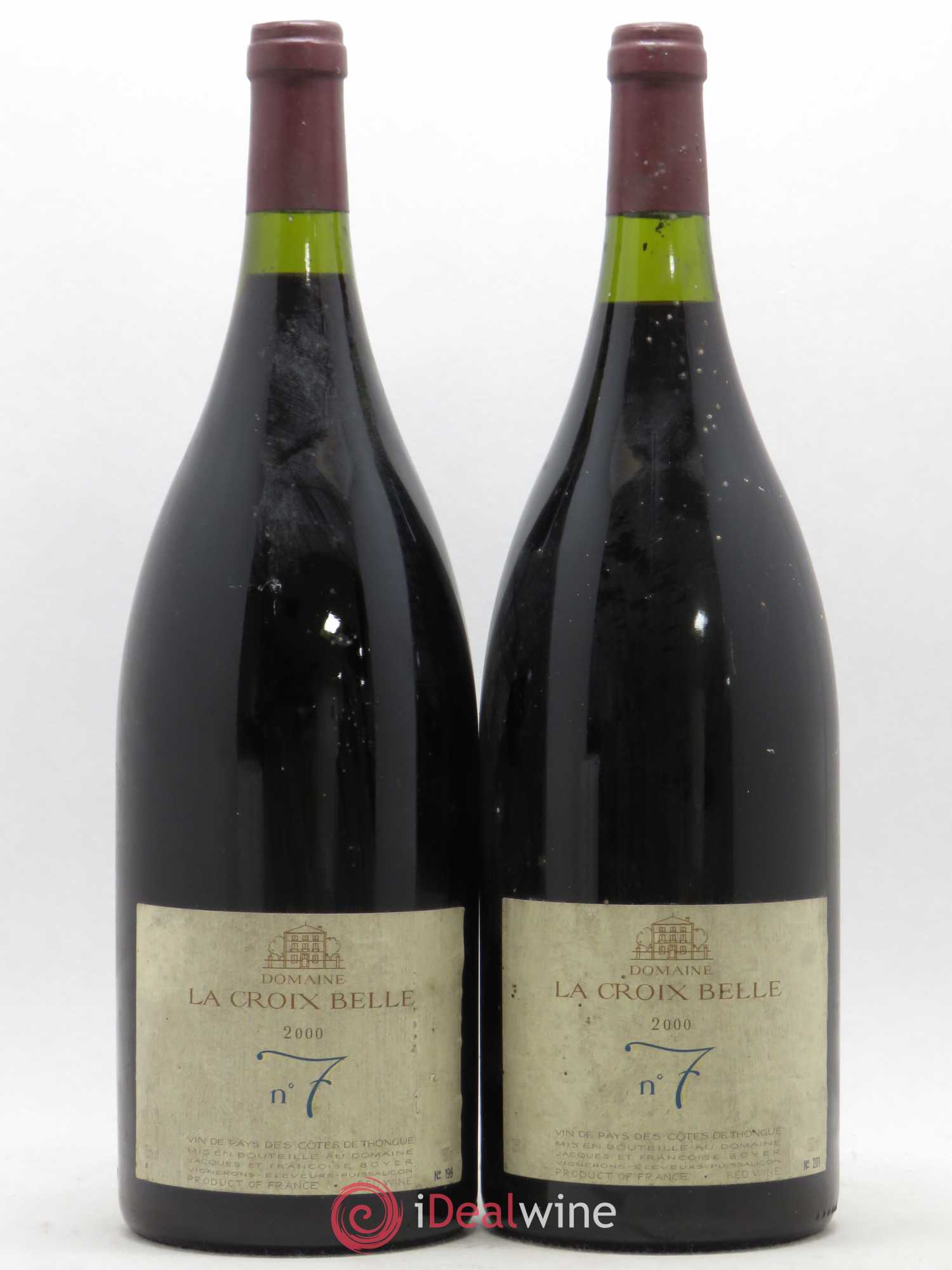 Languedoc IGP Côtes de Thongue Cuvée N°7 Domaine de la Croix Belle 2000 - Posten von 2 Magnum - 0