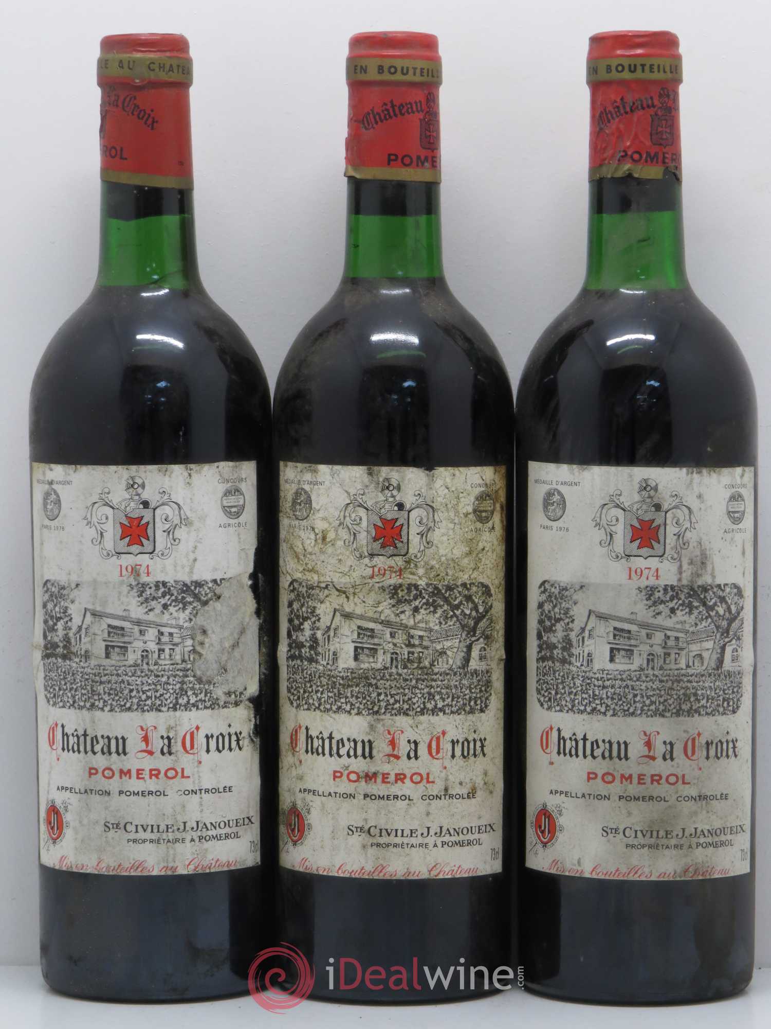 Château la Croix (sans prix de réserve) 1974 - Lot de 3 bouteilles - 0