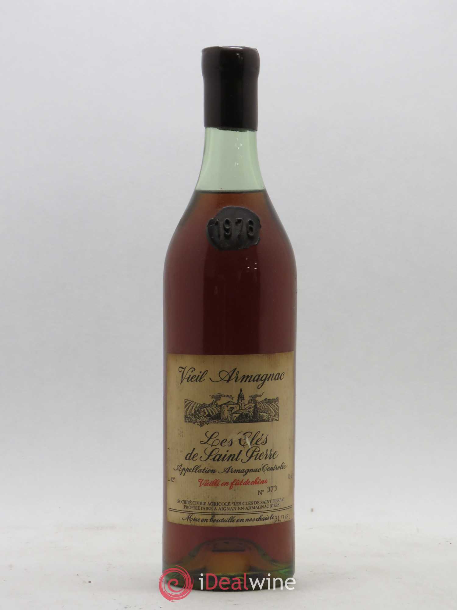 Armagnac Les Clés de Saint-Pierre 1976 - Posten von 1 Flasche - 0