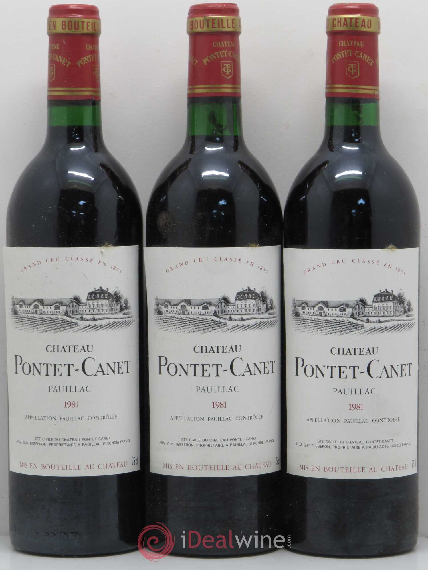 Château Pontet Canet 5ème Grand Cru Classé 1981 - Lot de 6 bouteilles - 2