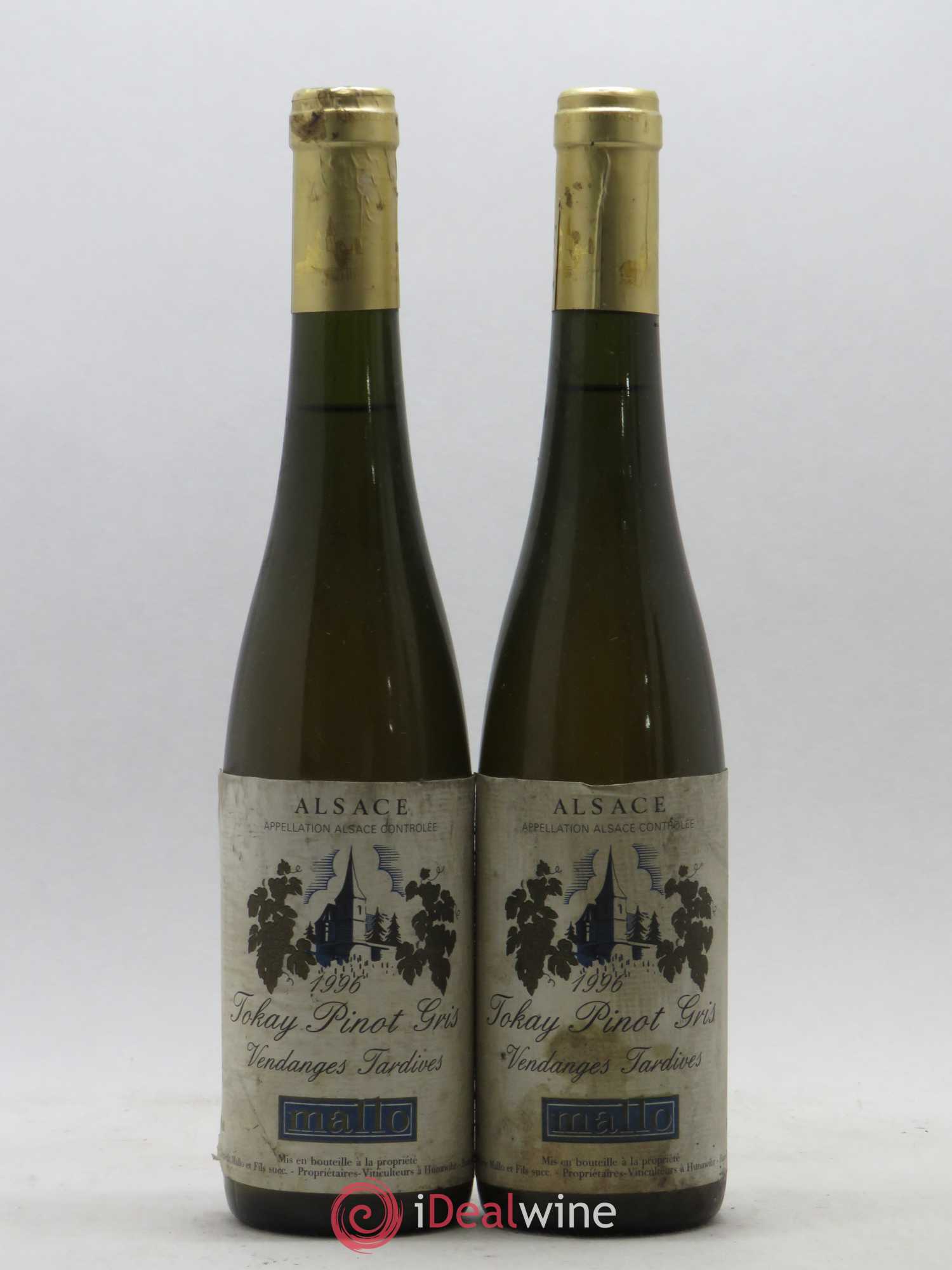 Pinot Gris (Tokay) Vendanges Tardives F. Mallo 1996 - Lotto di 2 bottiglie - 0