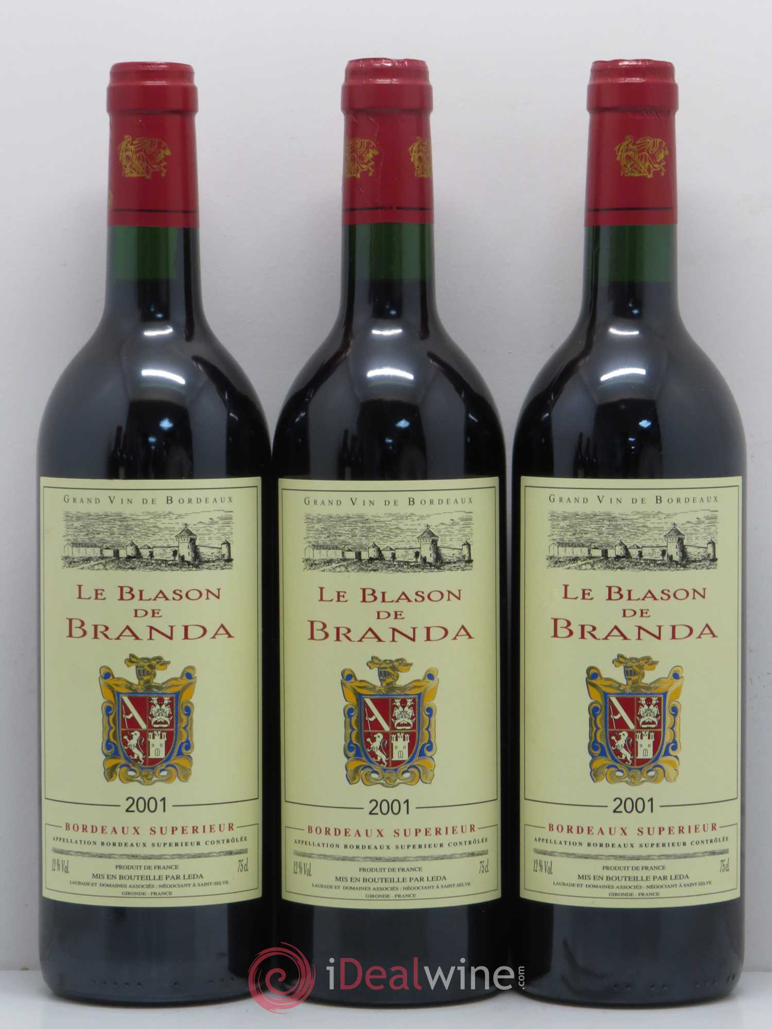 Bordeaux Supérieur Blason de Branda (sans prix de réserve) 2001 - Posten von 6 Flaschen - 1