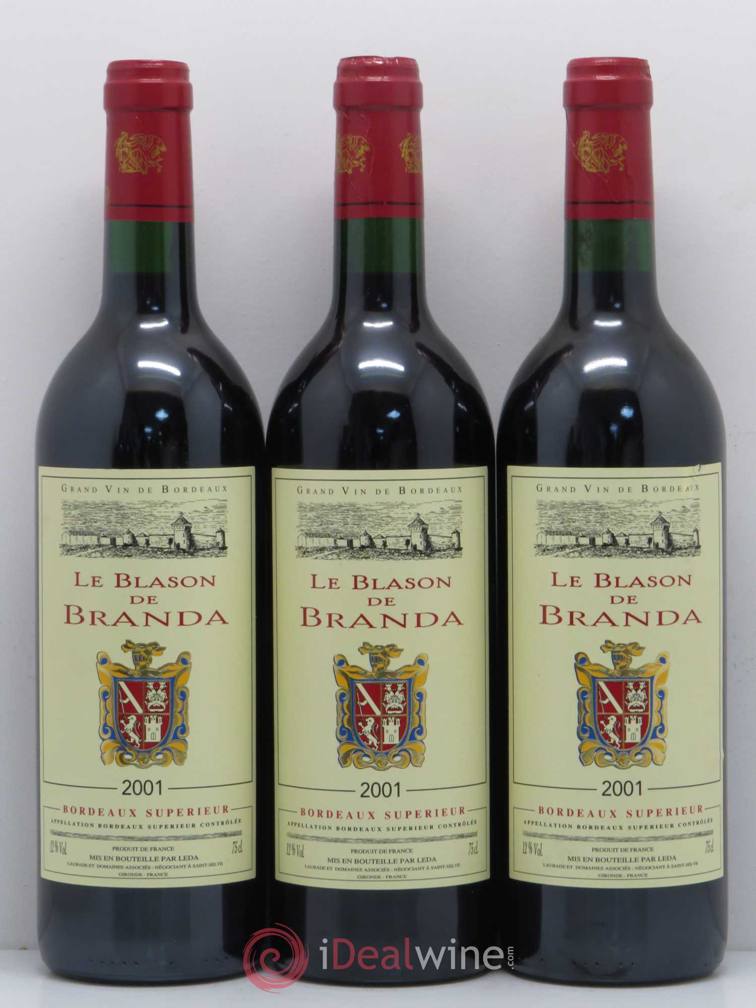 Bordeaux Supérieur Blason de Branda (sans prix de réserve) 2001 - Posten von 6 Flaschen - 2