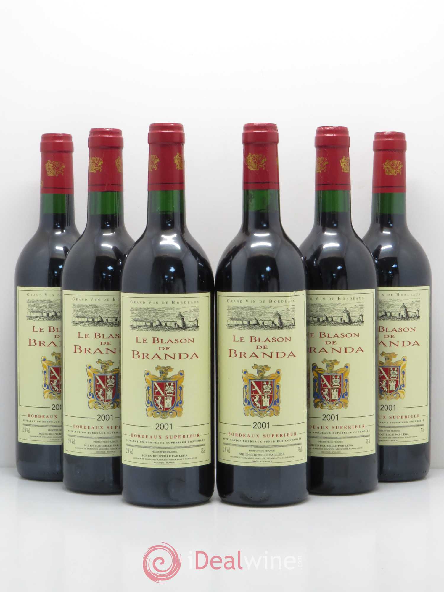 Bordeaux Supérieur Blason de Branda (sans prix de réserve) 2001 - Posten von 6 Flaschen - 0