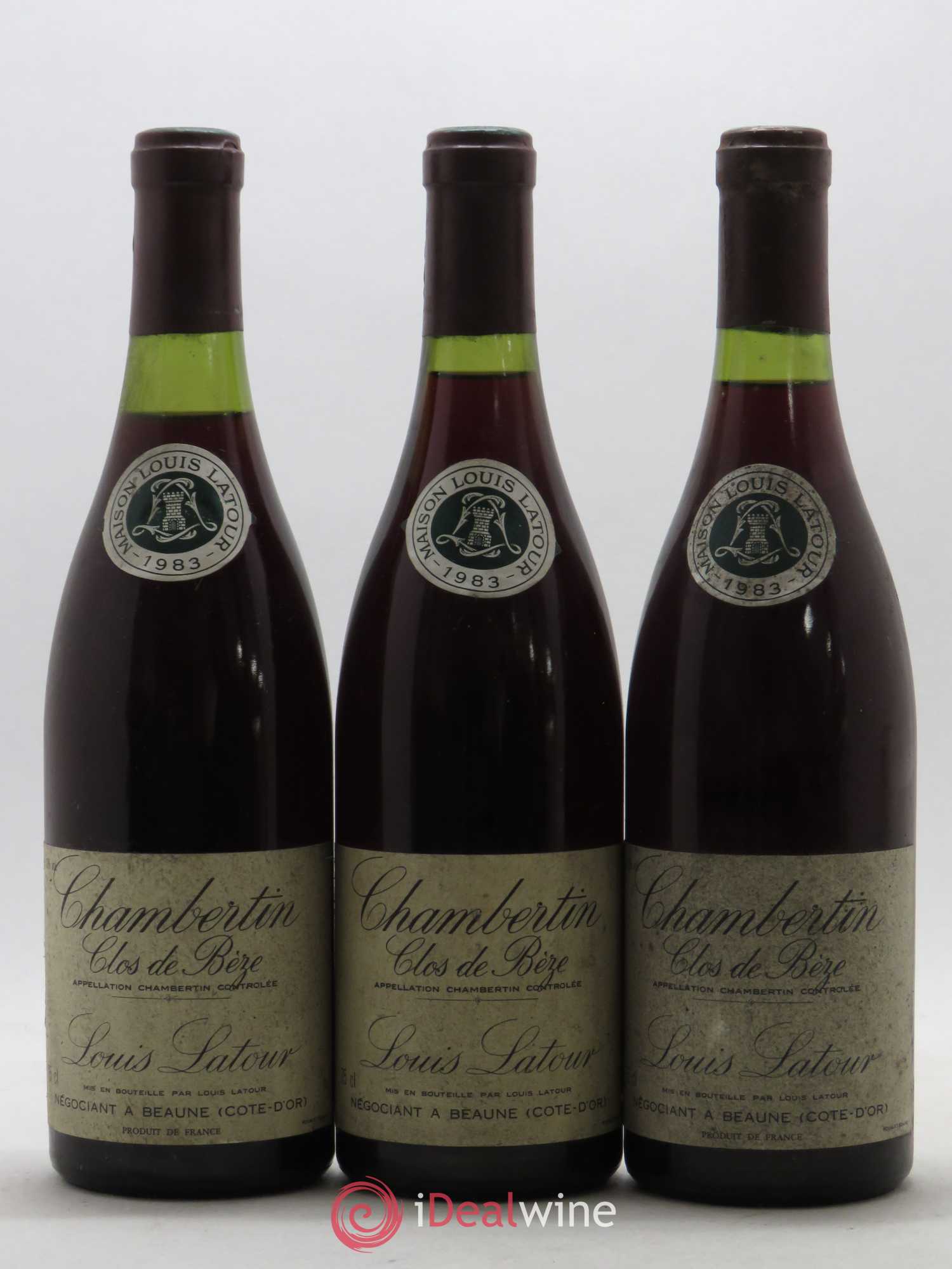 Chambertin Clos de Bèze Grand Cru Louis Latour 1983 - Lot de 3 bouteilles - 0