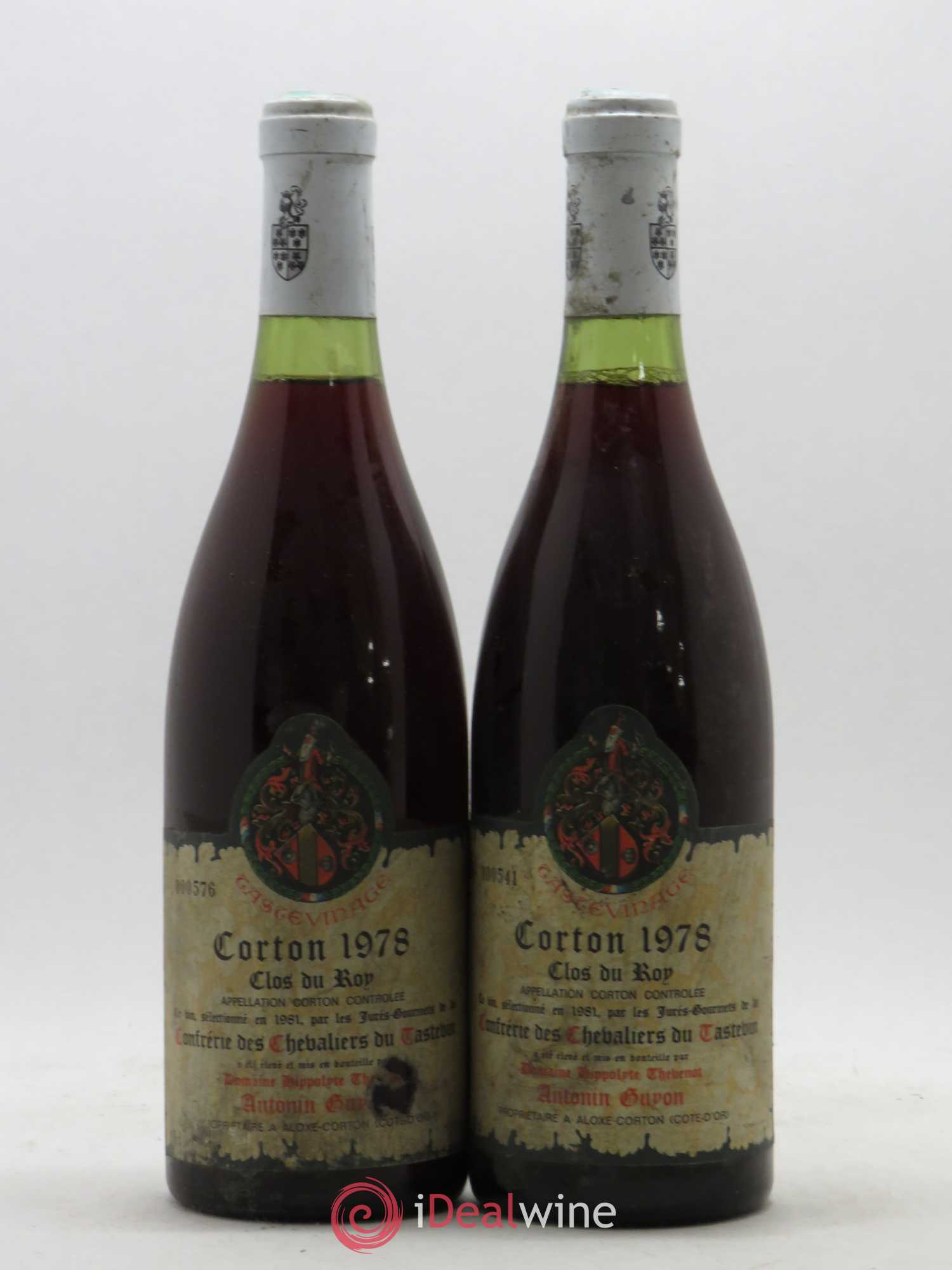 Corton Grand Cru Clos du Roy Tasteviné A. Guyon 1978 - Posten von 2 Flaschen - 0