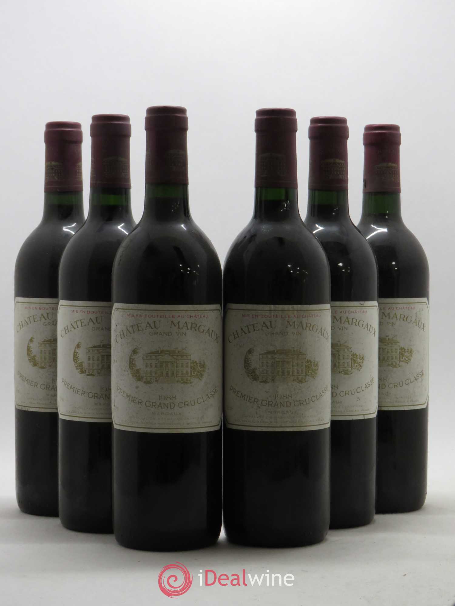 Château Margaux 1er Grand Cru Classé 1988 - Lot de 6 bouteilles - 0
