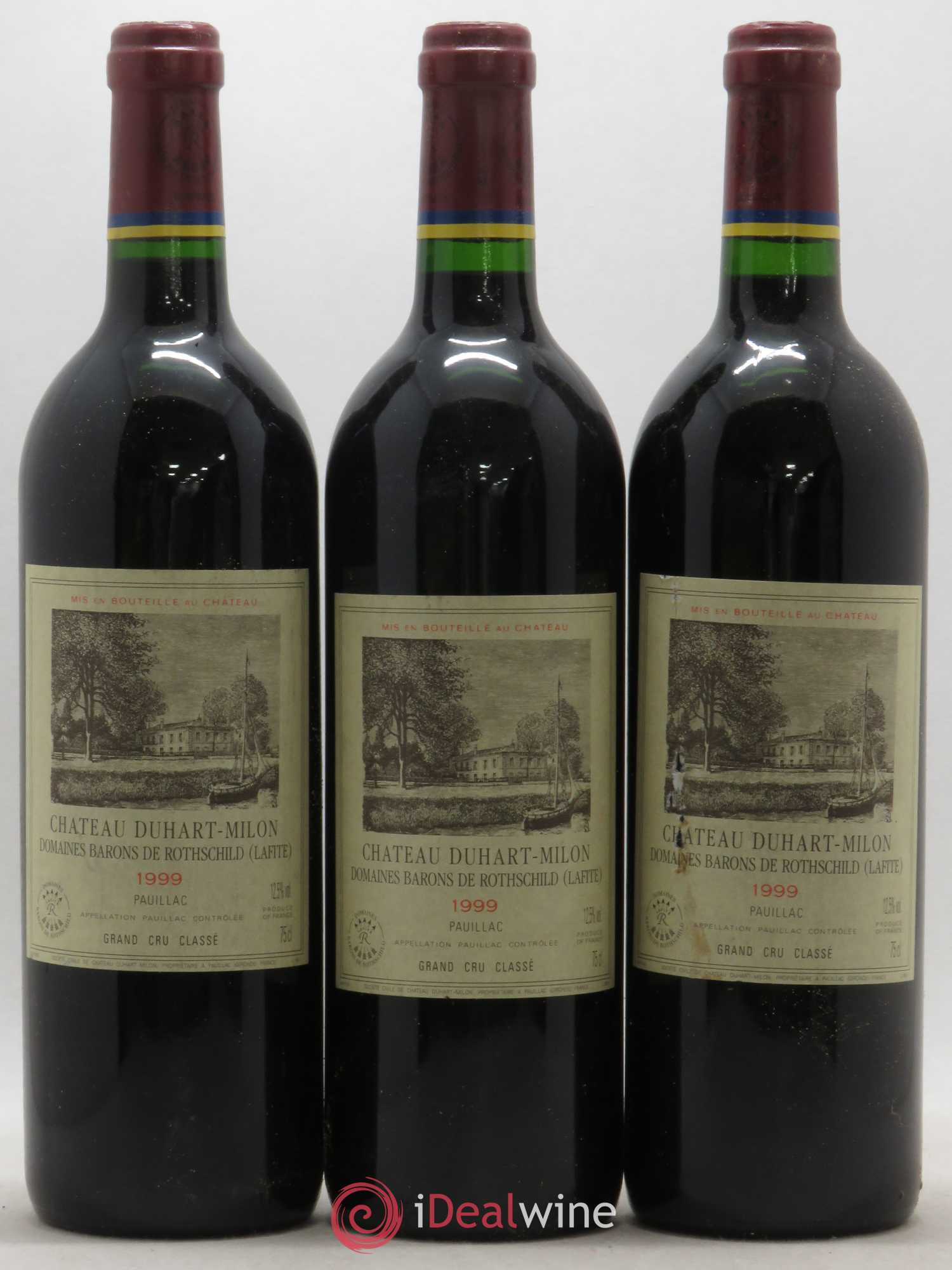 Château Duhart-Milon 4ème Grand Cru Classé 1999 - Lot de 3 bouteilles - 0