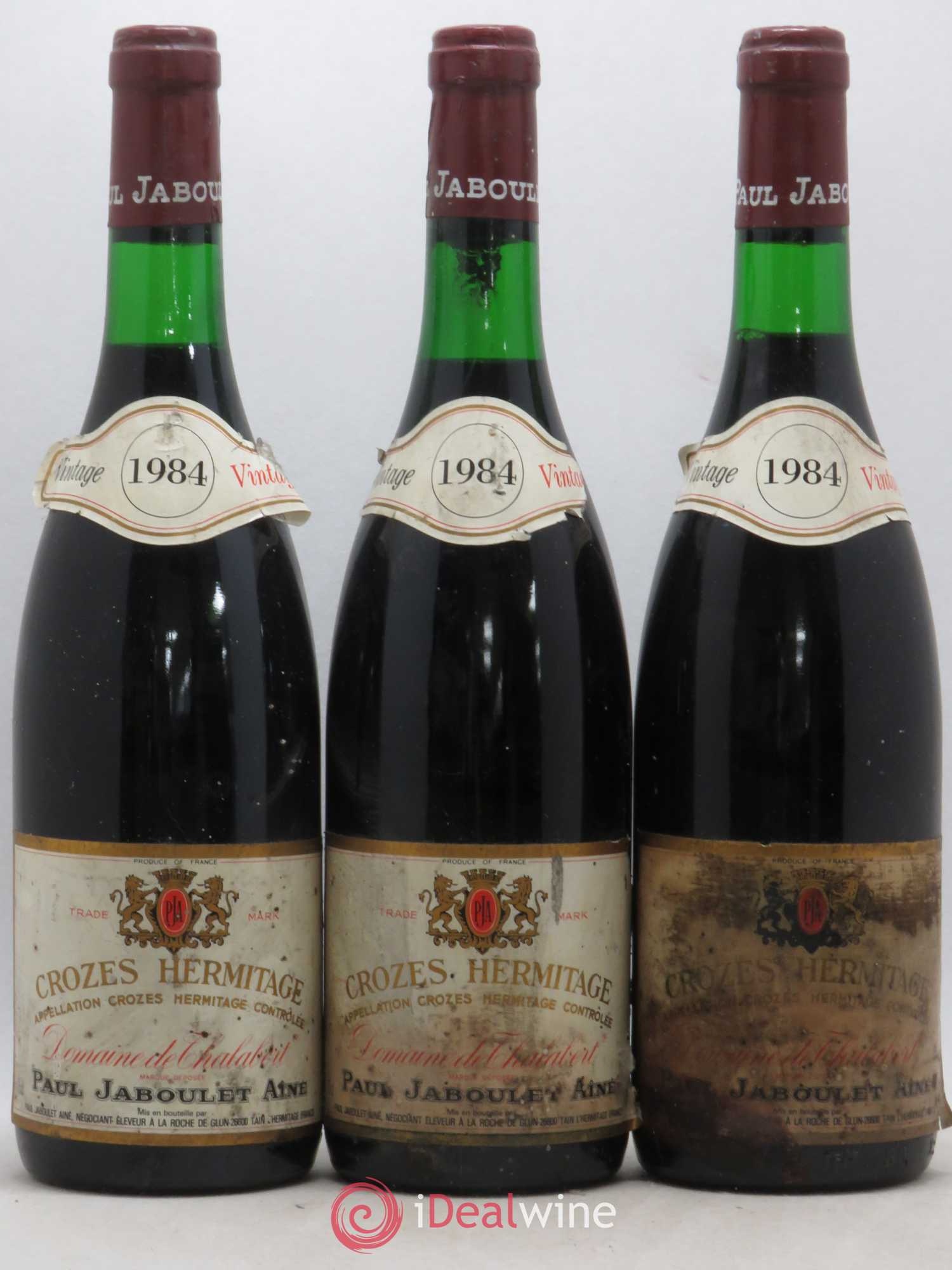 Crozes-Hermitage Paul Jaboulet Aîné Domaine de Thalabert 1984 - Posten von 3 Flaschen - 0