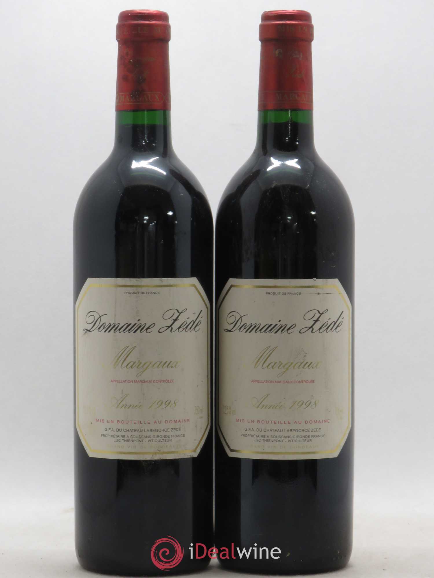 Zédé de Labegorce 1998 - Lot de 2 bouteilles - 0