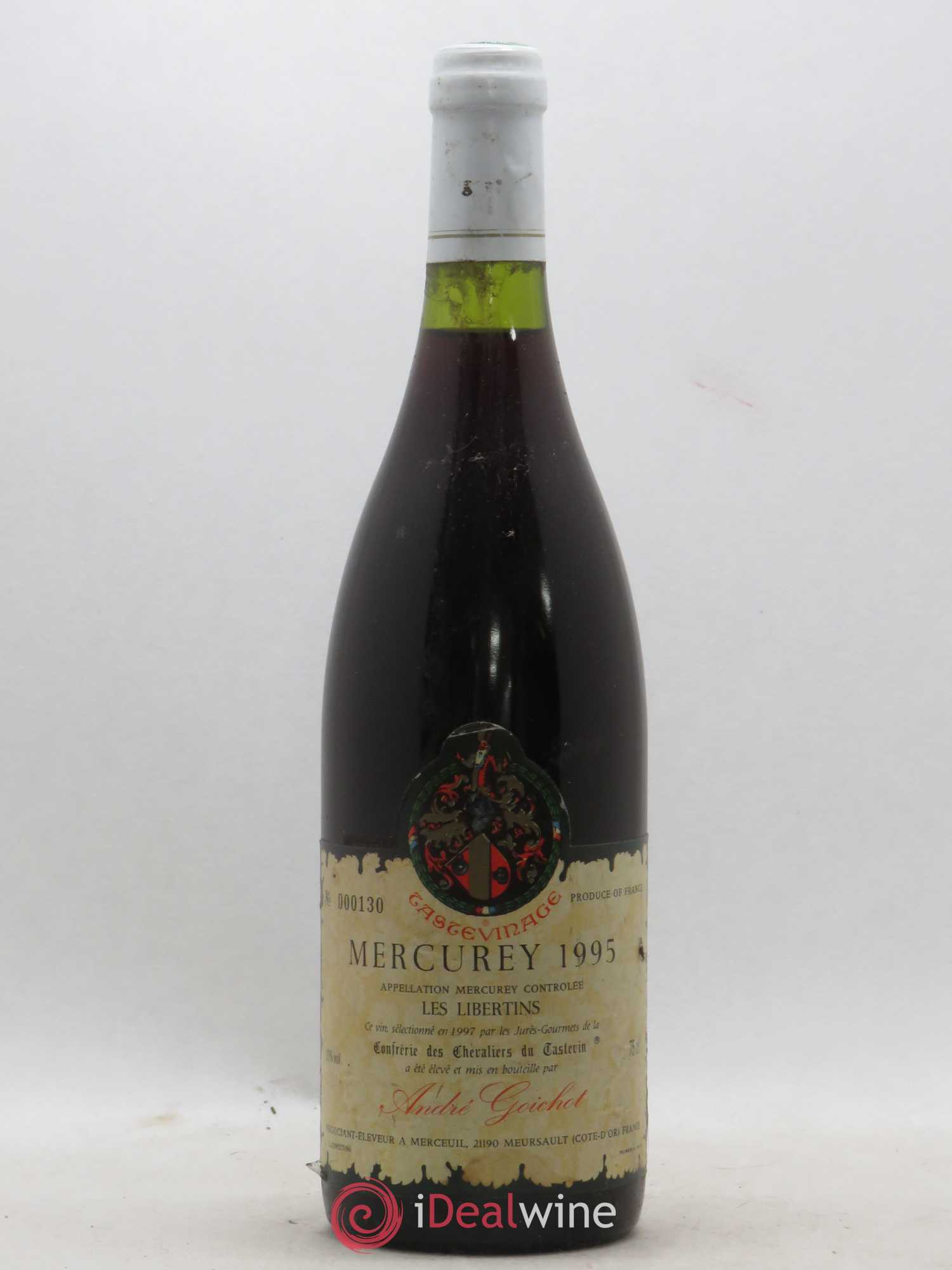 Mercurey Tastevinage Les Libertins Goichot 1995 - Posten von 1 Flasche - 0