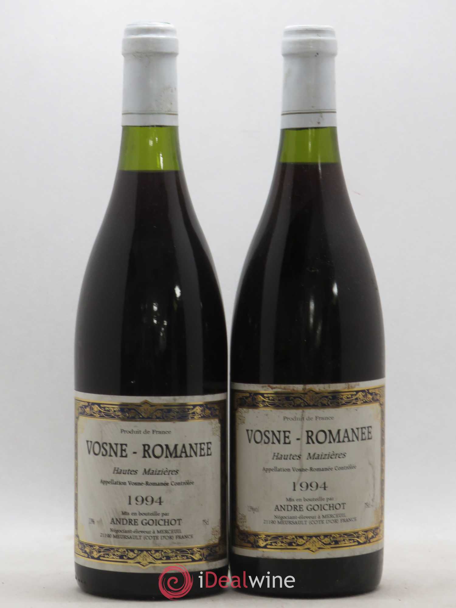 Vosne-Romanée Hautes Maizières Goichot 1994 - Posten von 2 Flaschen - 0