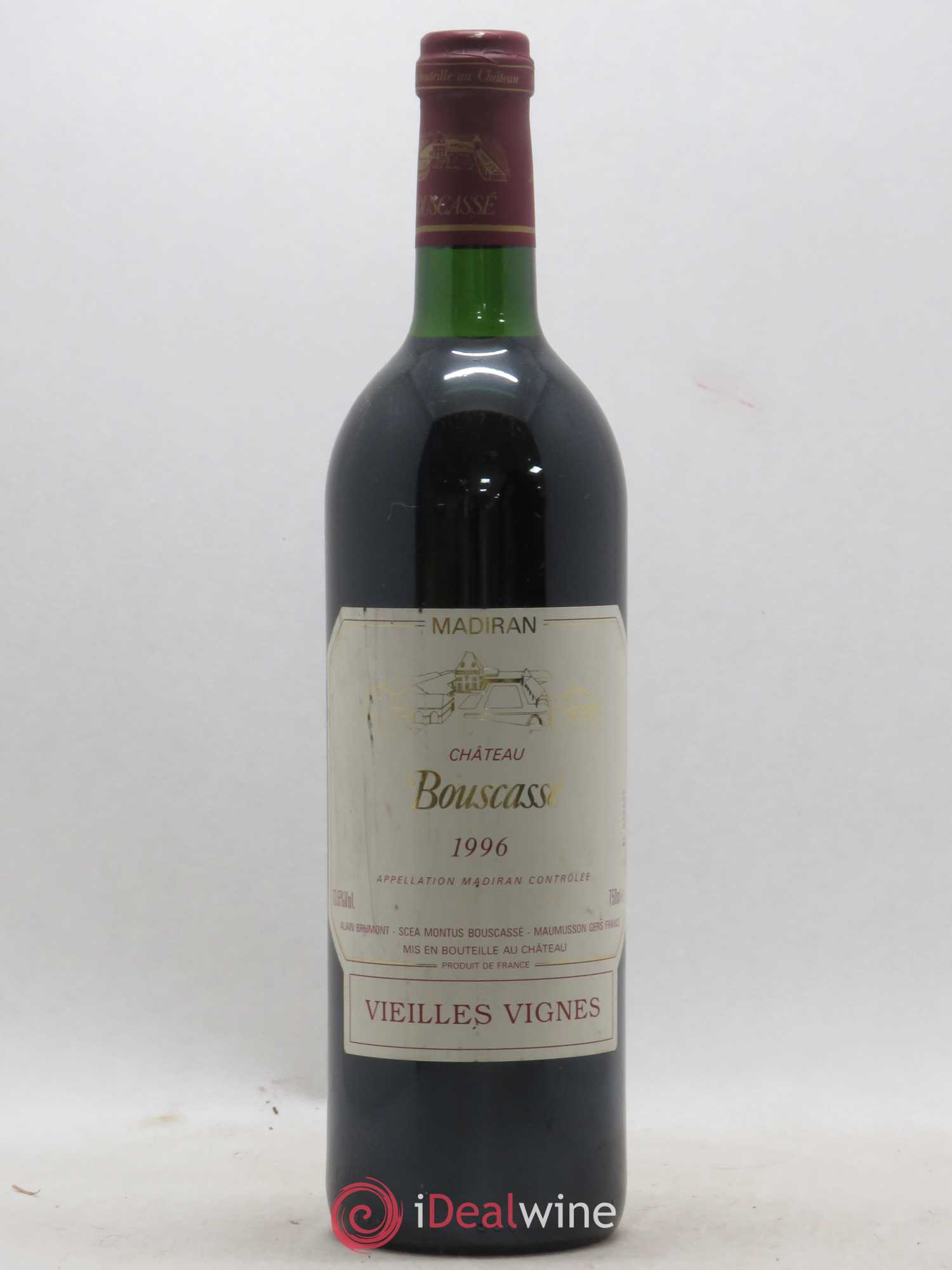 Madiran Vieilles Vignes Château Bouscassé - Alain Brumont 1996 - Lot de 1 bouteille - 0