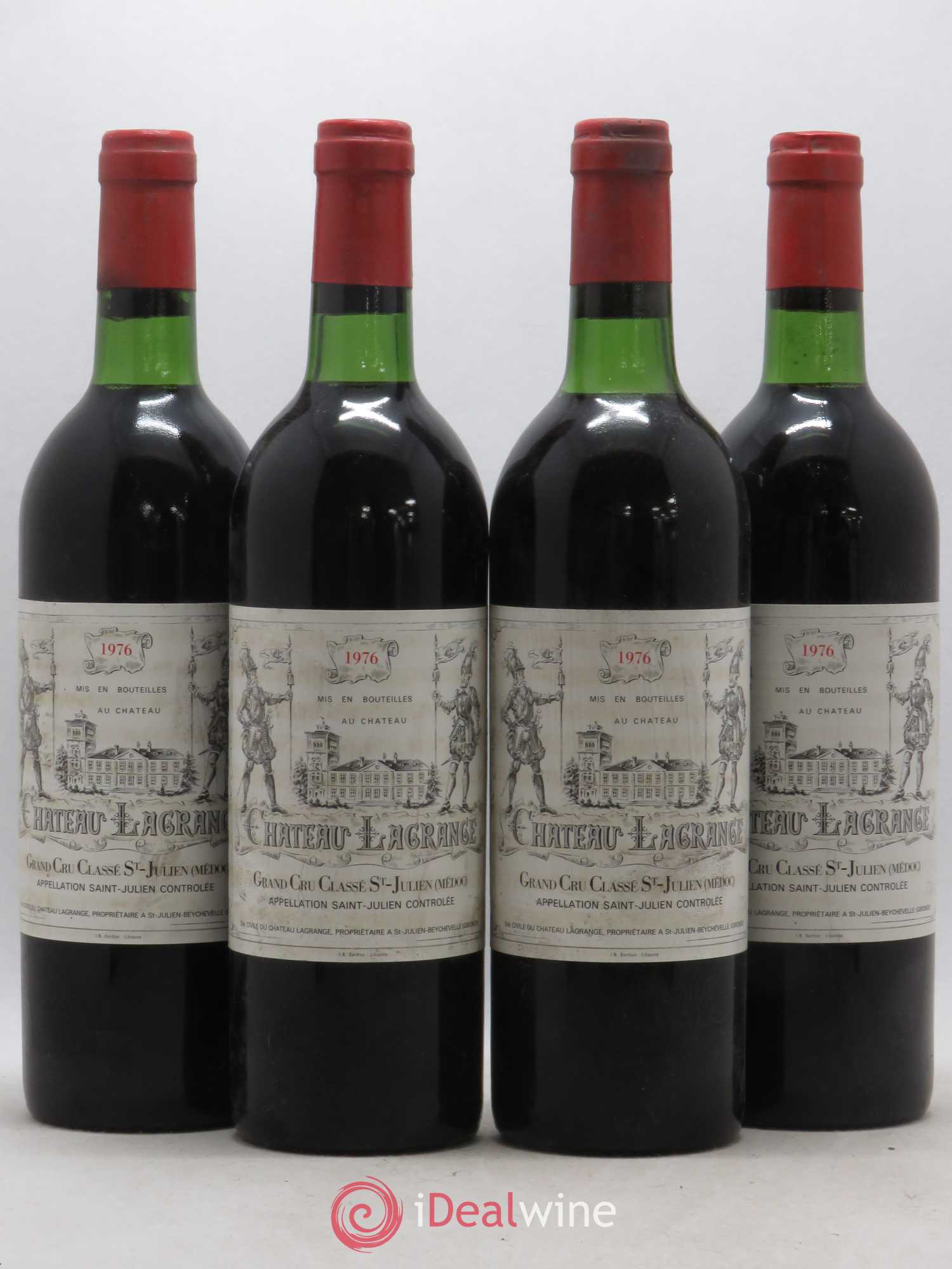 Château Lagrange 3ème Grand Cru Classé 1976 - Lot de 4 bouteilles - 0